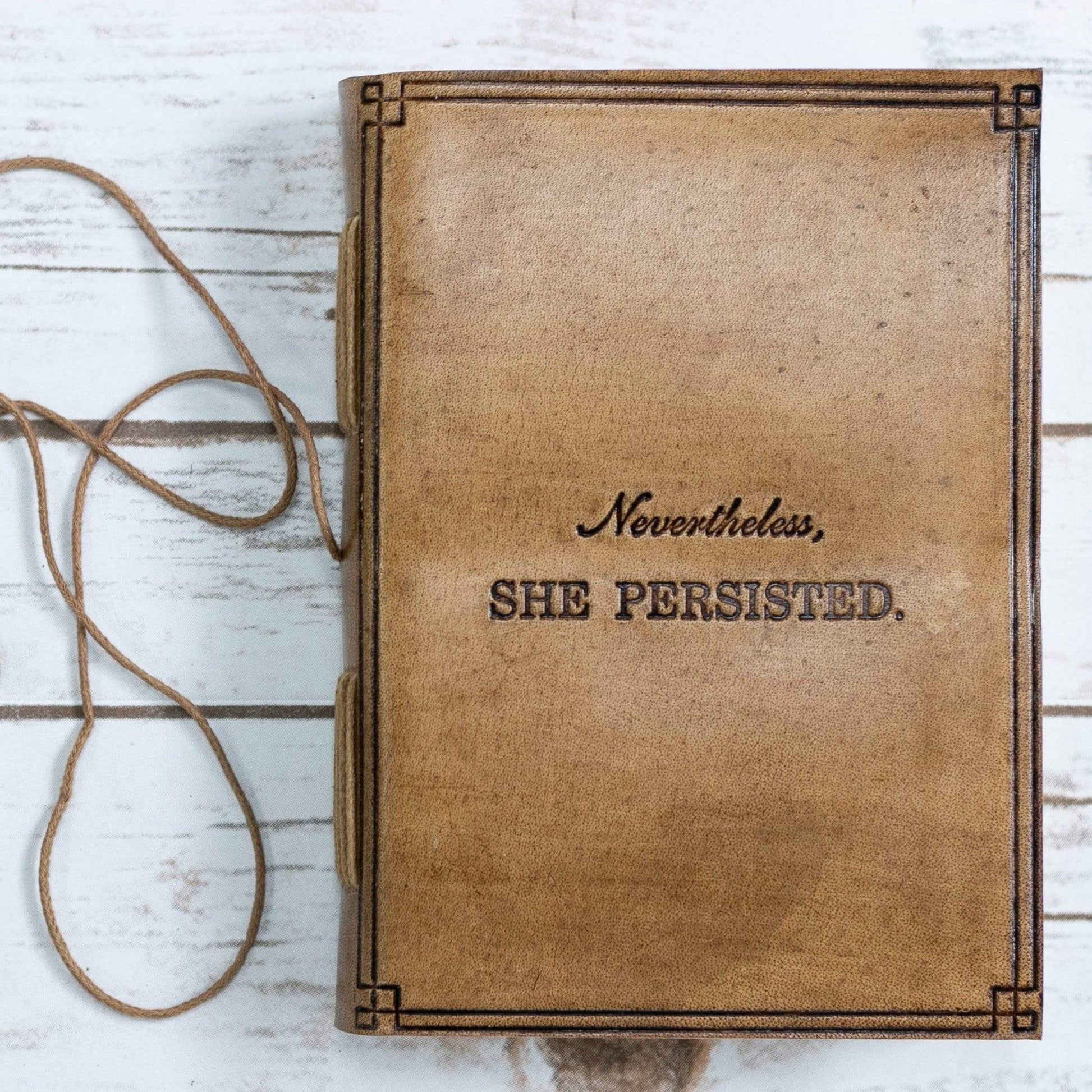 Soothi leather journal with motivational quote embossing – meaningful gift for women, mother, sister, writers and graduates