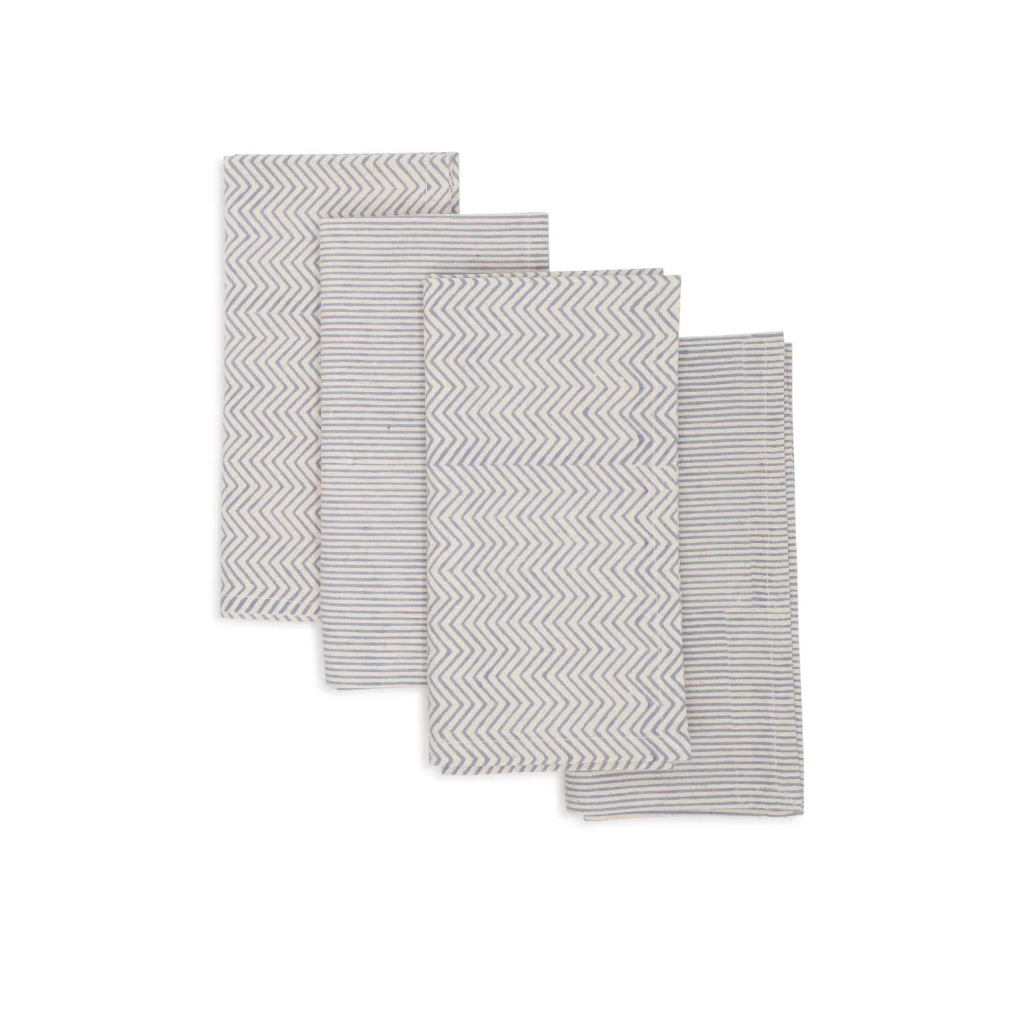 Kora Cotton Placemats, Set of 4 | Hand Block Printed | Fair Trade & Artisan Made | Block Duo