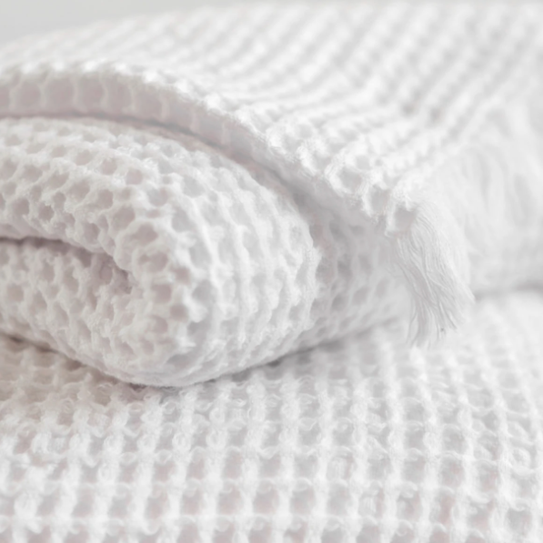 Organic Belgian Waffle Bath Sheet - White