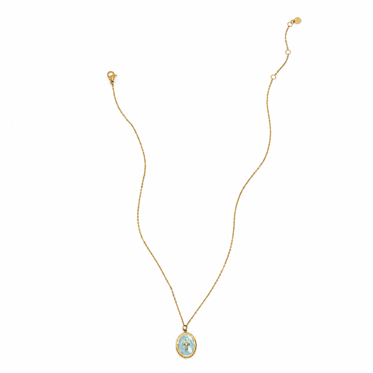 Shine Bright Cross Pendant in Mint