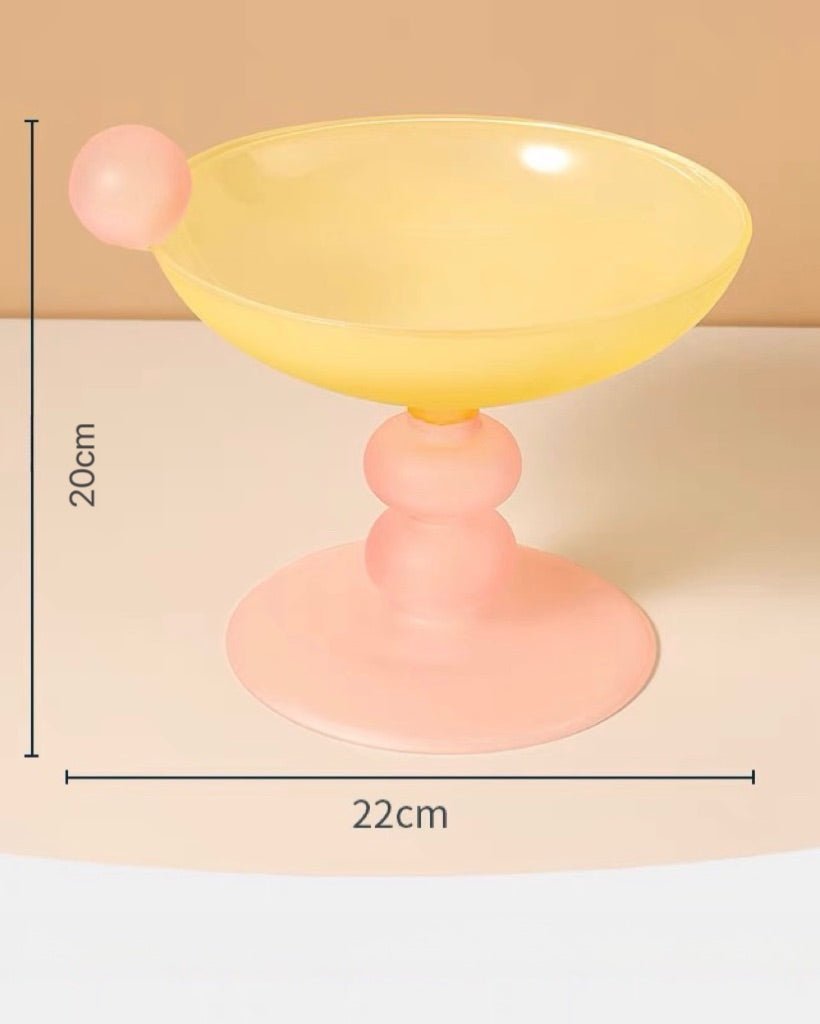 Jelly Bean Footed Tray Fruit Bowl - Whimsical Dopamine Table Setting Centerpiece - fruit bowl - Jelly Bean Fruit Bowl-Peach - Medium - INSPECIAL HOME