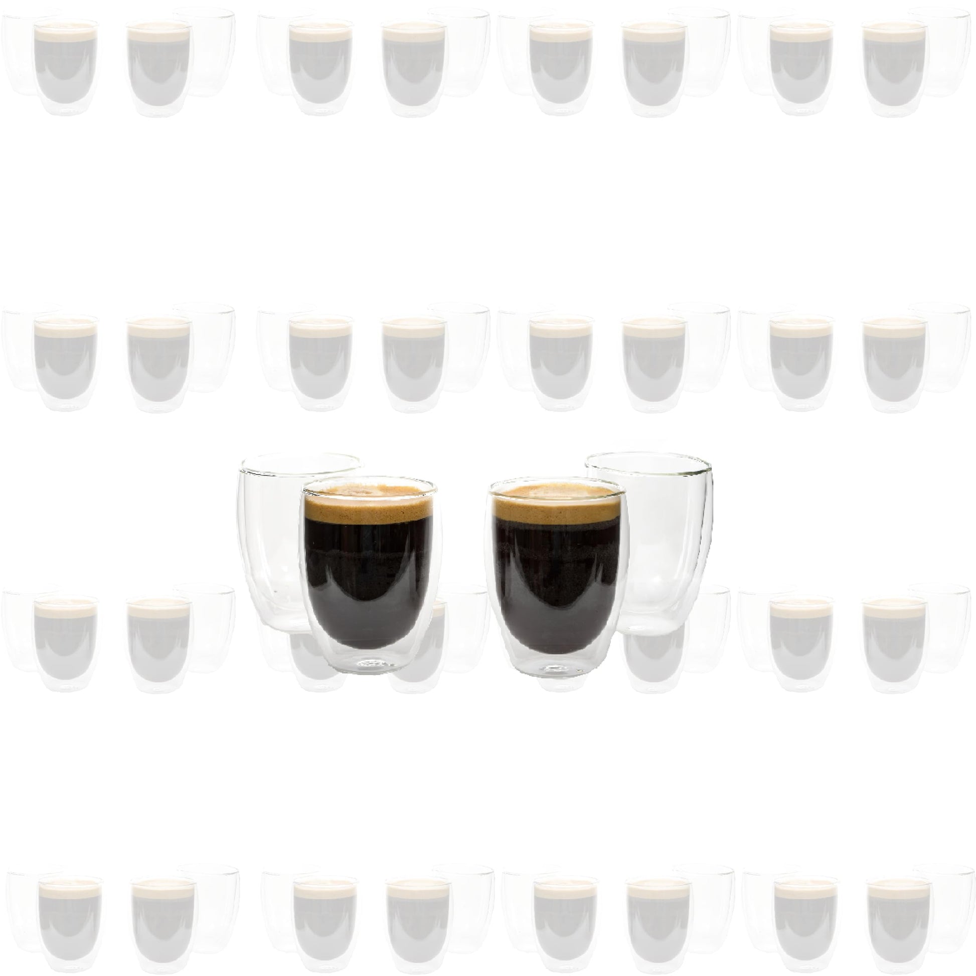 Double Wall Glass Coffee Mugs Cups 8.5oz 12oz insulated