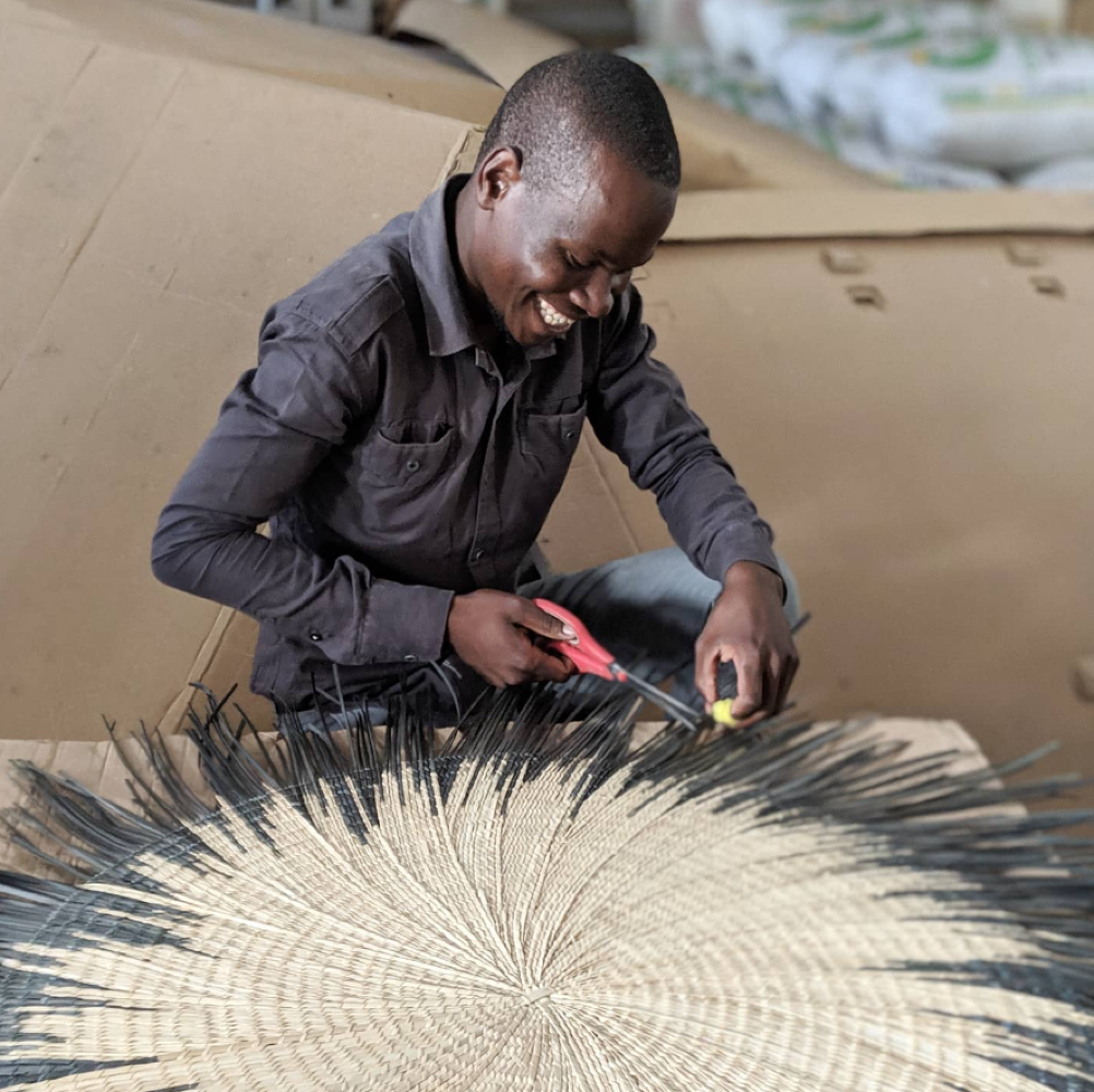 Round Usiku handwoven Wall Art