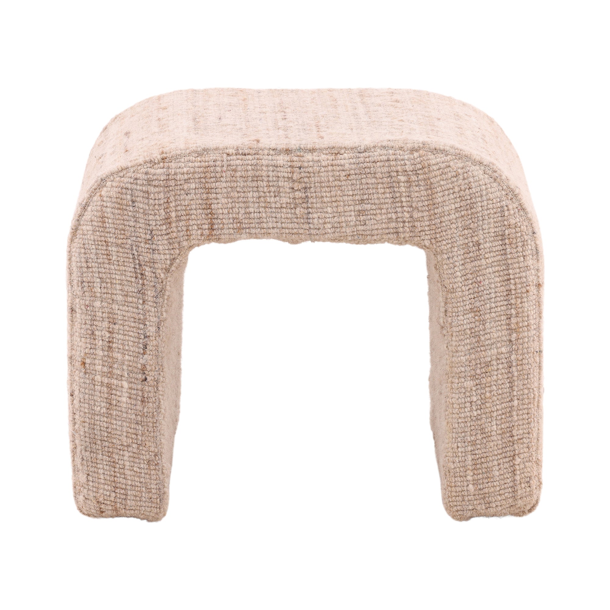 Yara Handwoven Wool Accent Stool