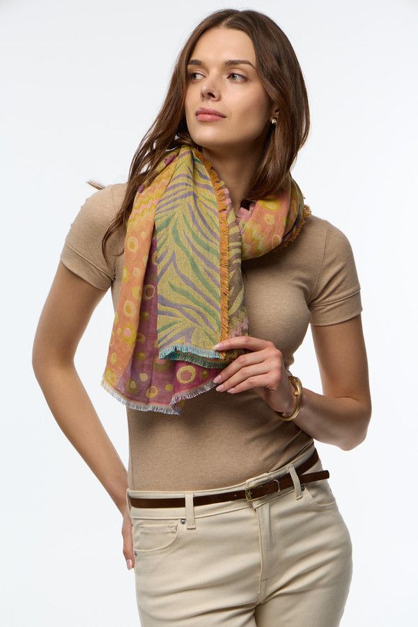 Mixed Animal Print Scarf - Multi