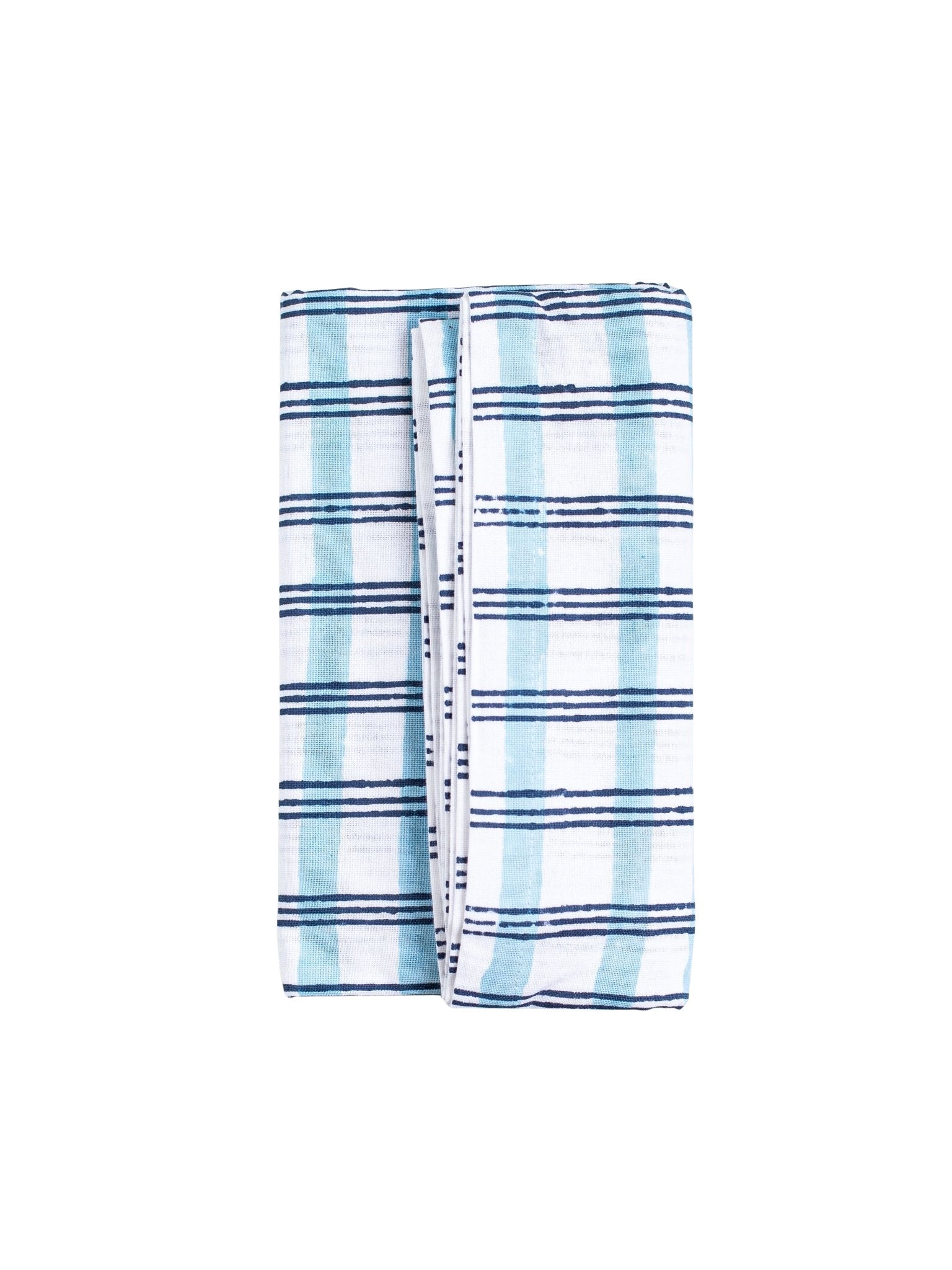 Table Runner - Plaid, Navy & Uniform Blue - The Mended Company