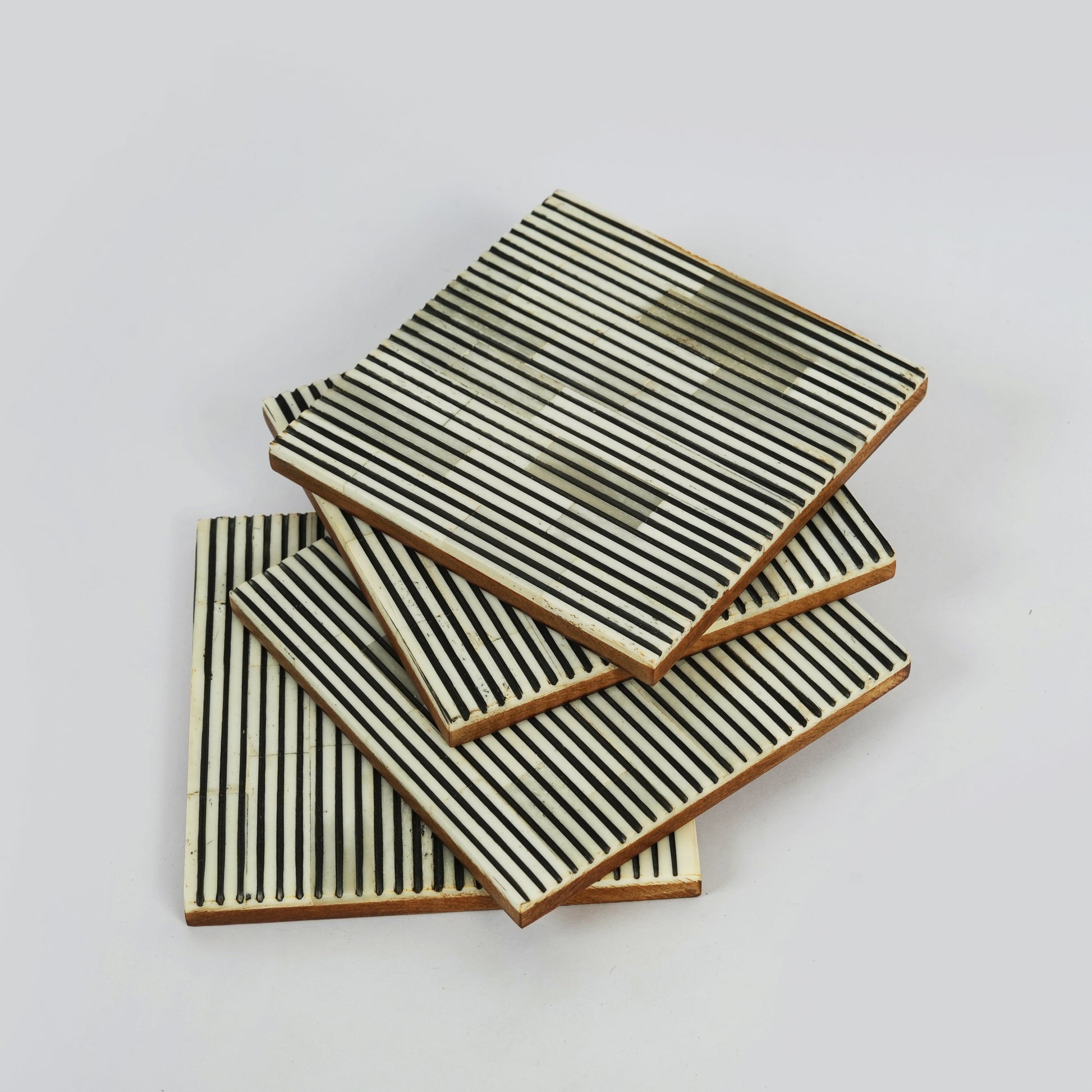 Close-up of handcrafted pinstripe inlay pattern