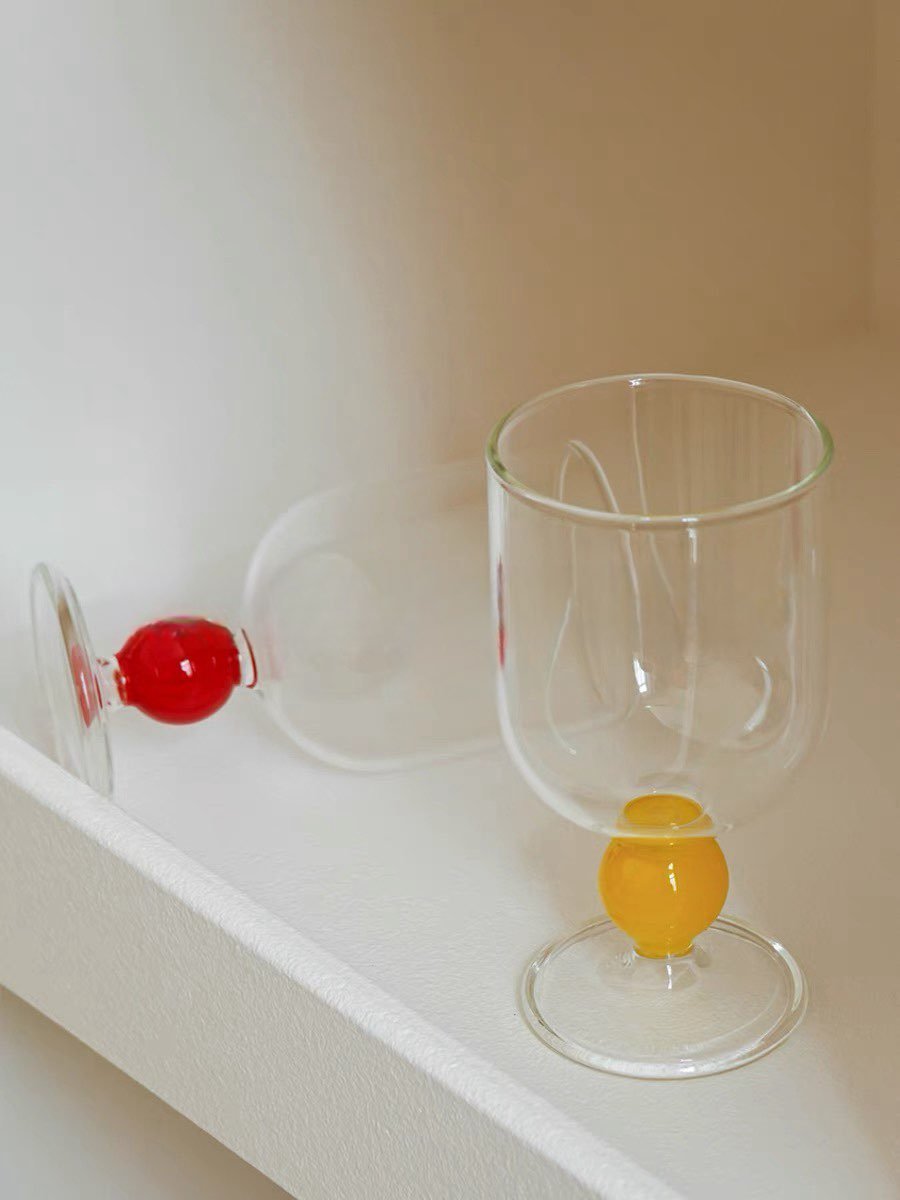 Gumballs Wine Glass Set - Eclectic Whimsical Coloured Cocktail Glasses - Stemware - Gumball Goblet Set-Smoothie-4 Pcs - INSPECIAL HOME