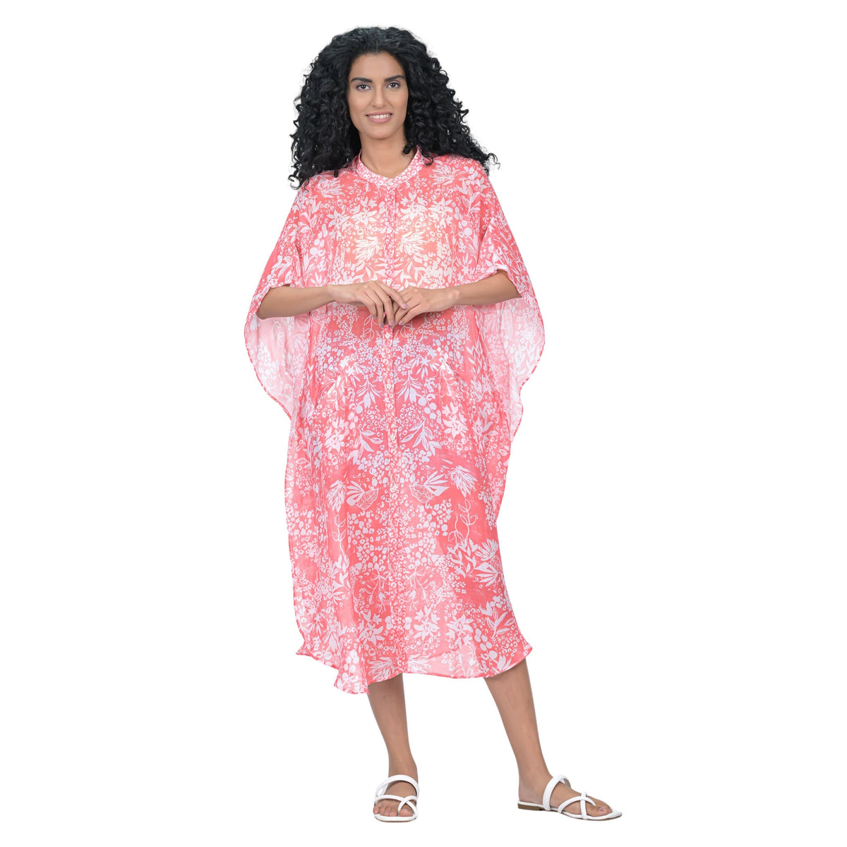 Binary Leaflet Caftan - Blush