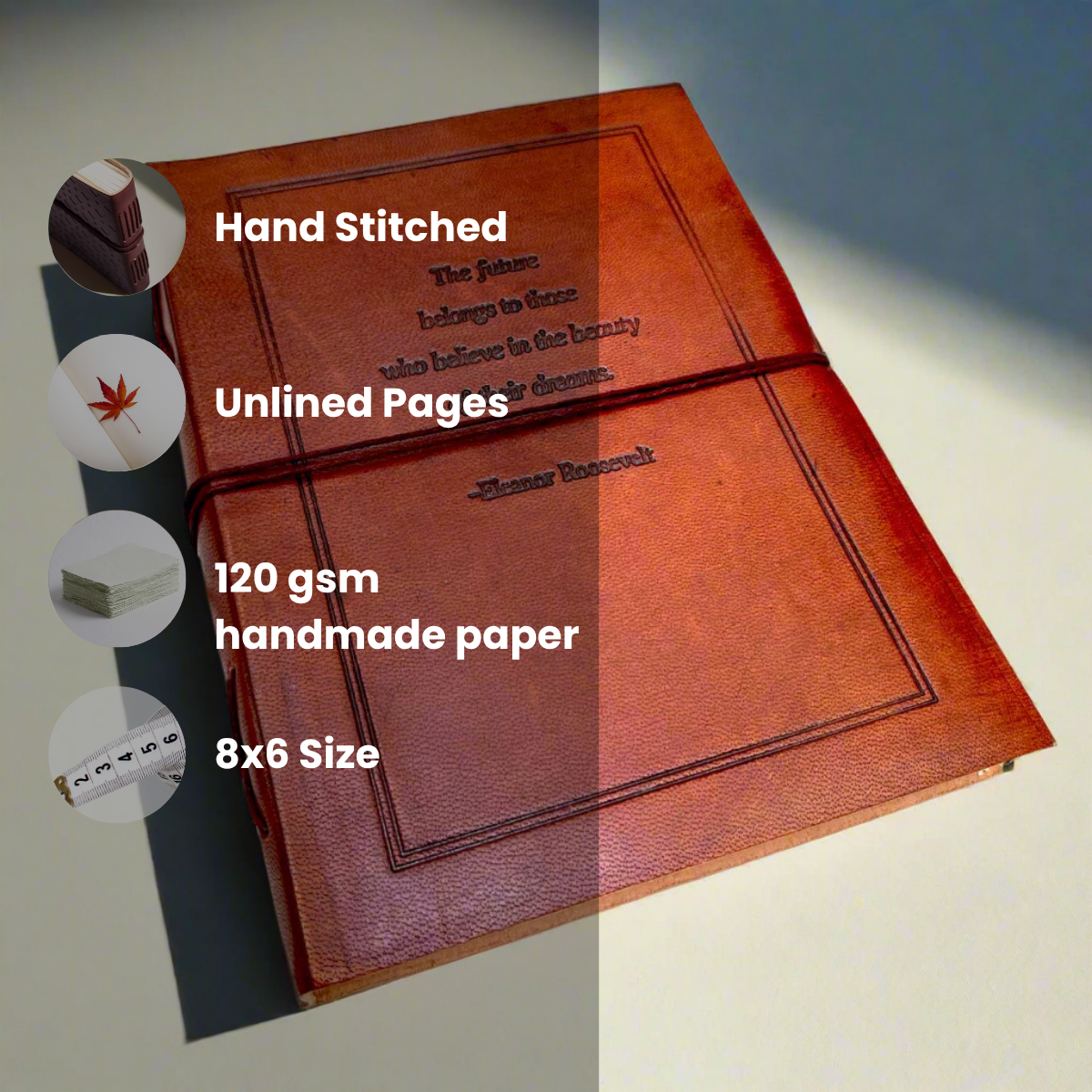 Travel-size leather journal – compact, lightweight, and perfect for on-the-go writing, sketching, and capturing moments wherever you roam