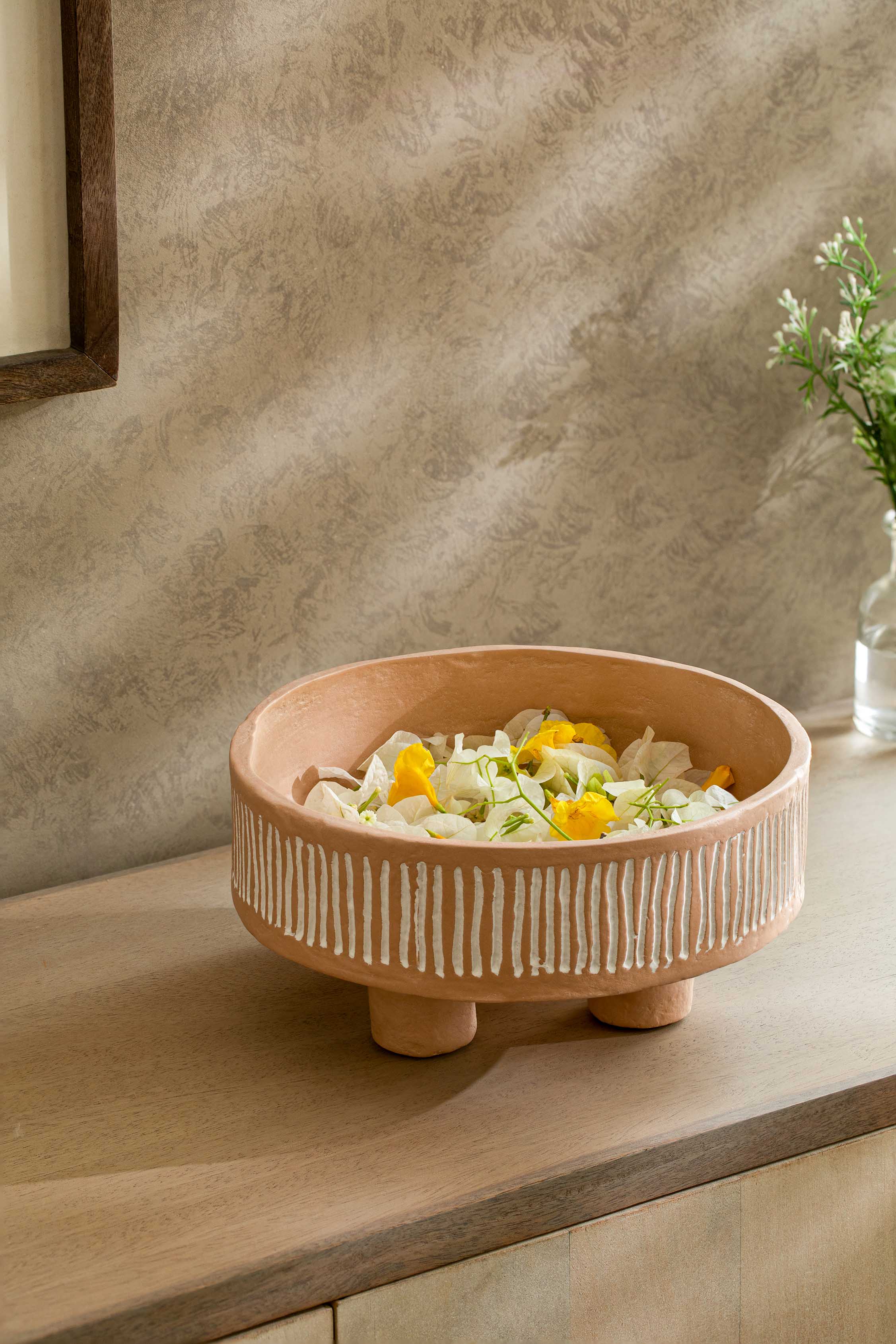 Handcrafted Ecomix Coral Decorative Bowl | Coastal Table Accent