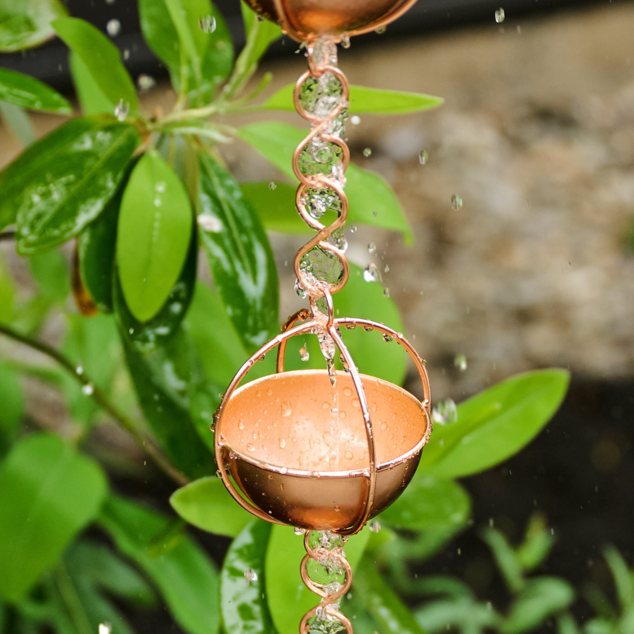 Prava Copper Rain Chain - Thumbnail 3