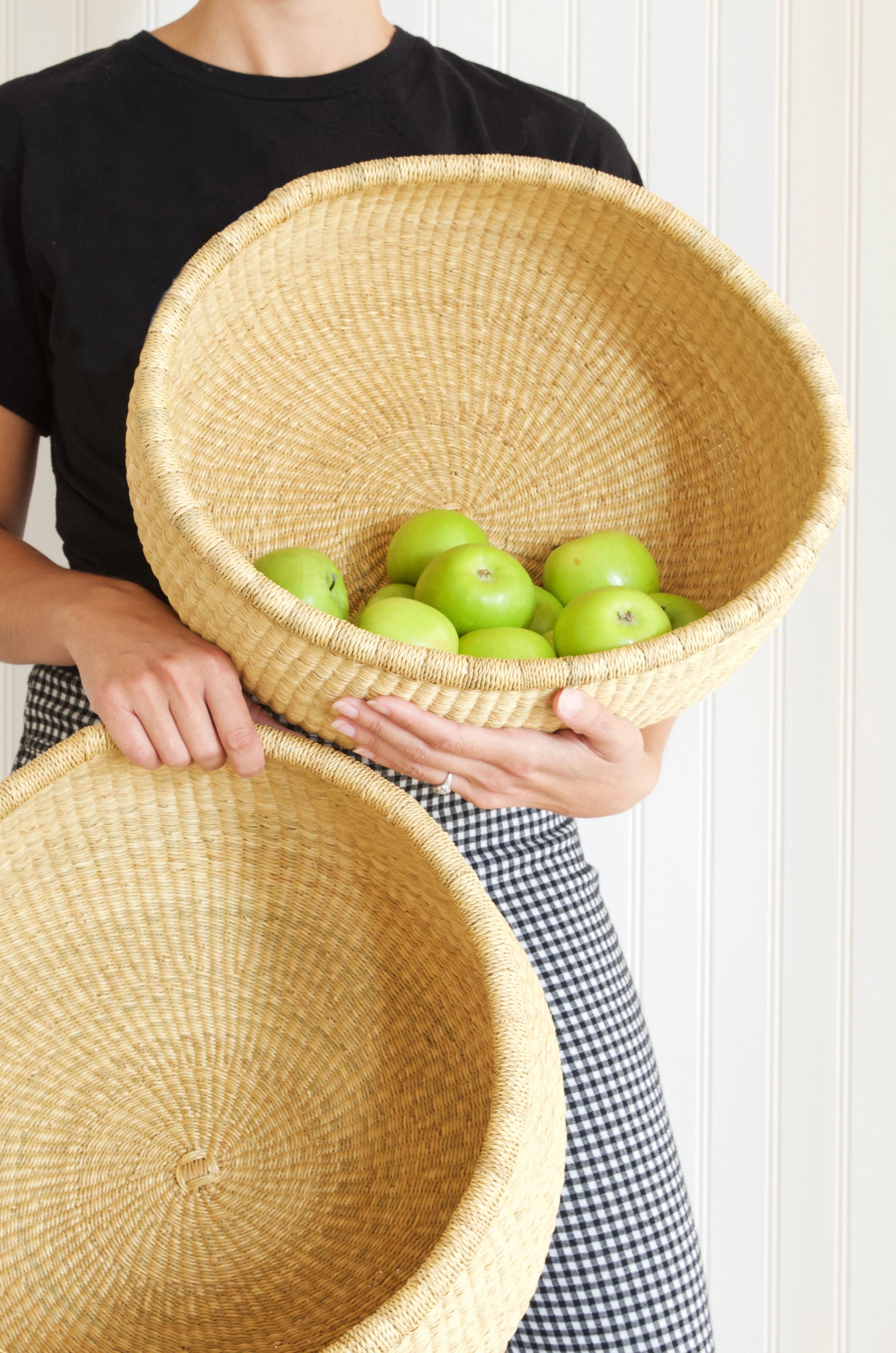All Natural Round Bolga Storage Basket