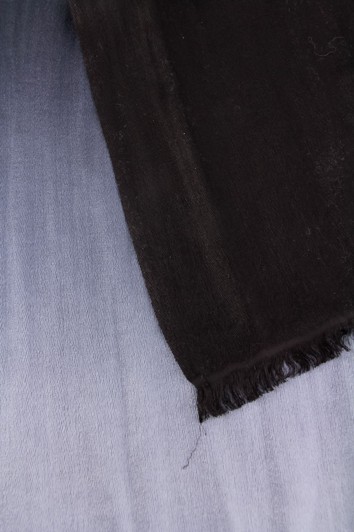 Cashmere Silk Scarf Ombre - Black