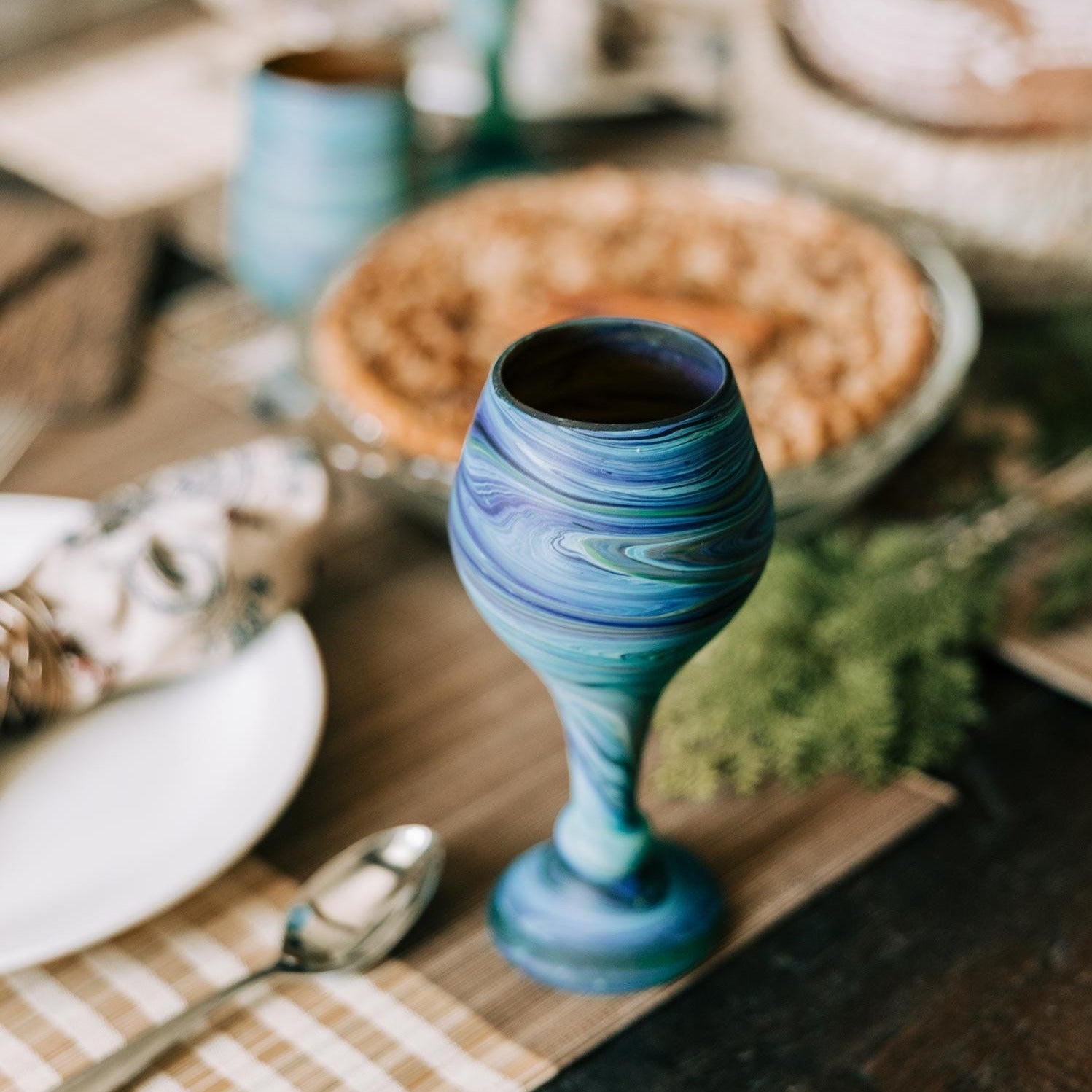 Phoenician Glass Goblet - Ten Thousand Villages