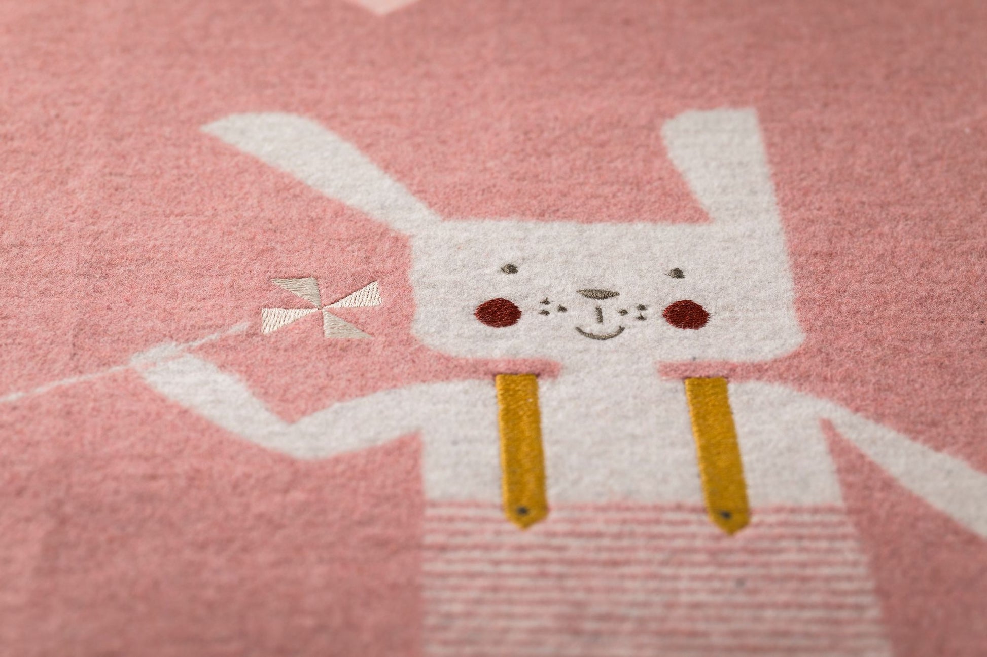 JUWEL baby blanket "bunnyrabbit" with embroidery in . Blanket made by David Fussenegger , a family-run mill in Austria.