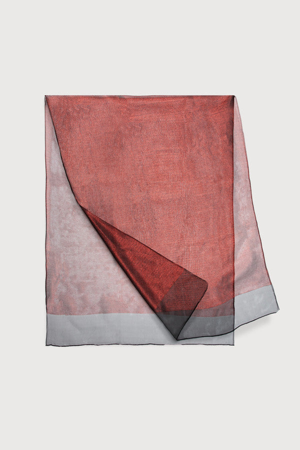 Silk Glimmer Scarf - Dark Red
