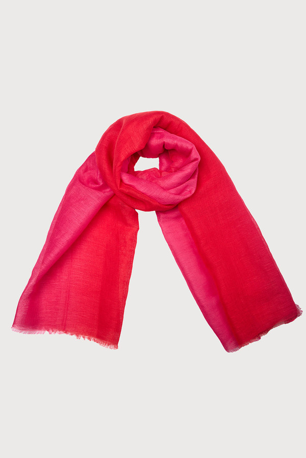 Linen Ombré Scarf - Coral Pink