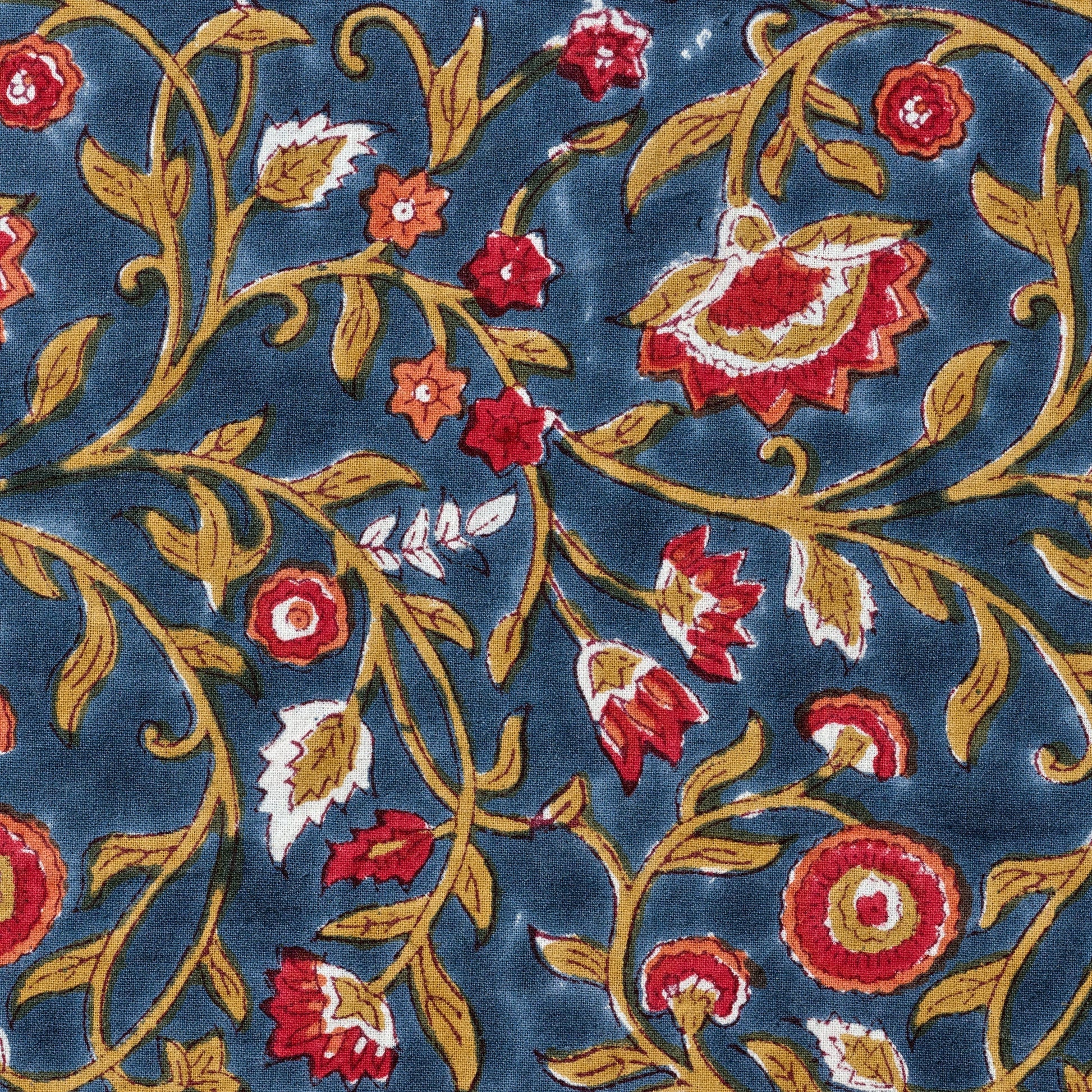 Floral Blooms Blue Tablecloth - Ten Thousand Villages