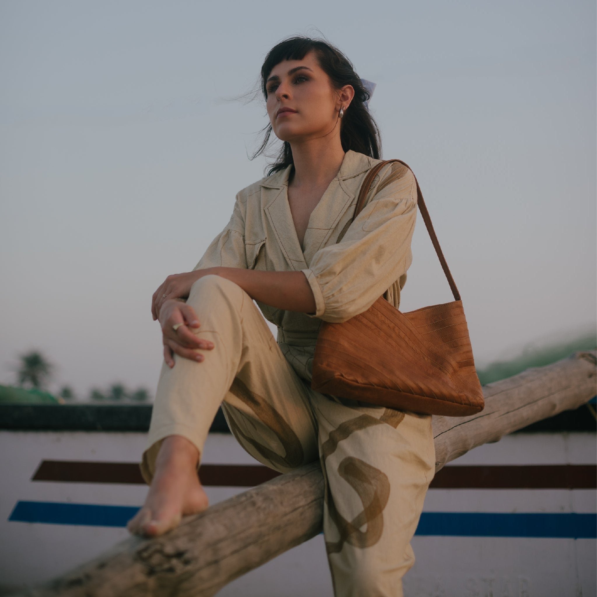 Crisscross Handbag - Camel - JOYN