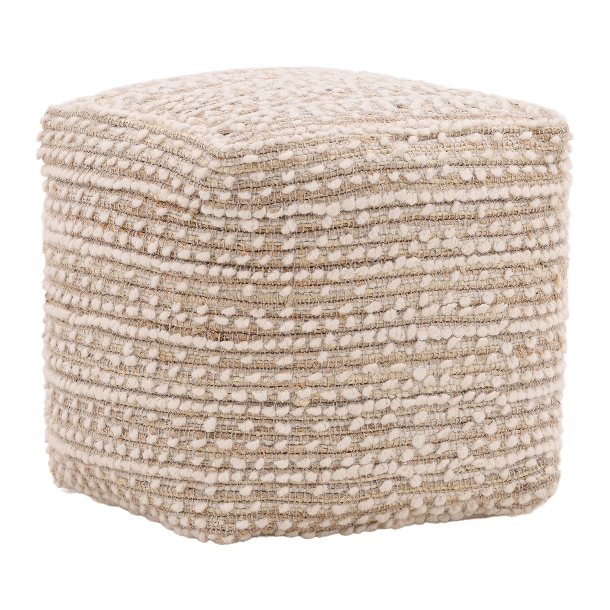 Ysella Wool & Jute Pouf