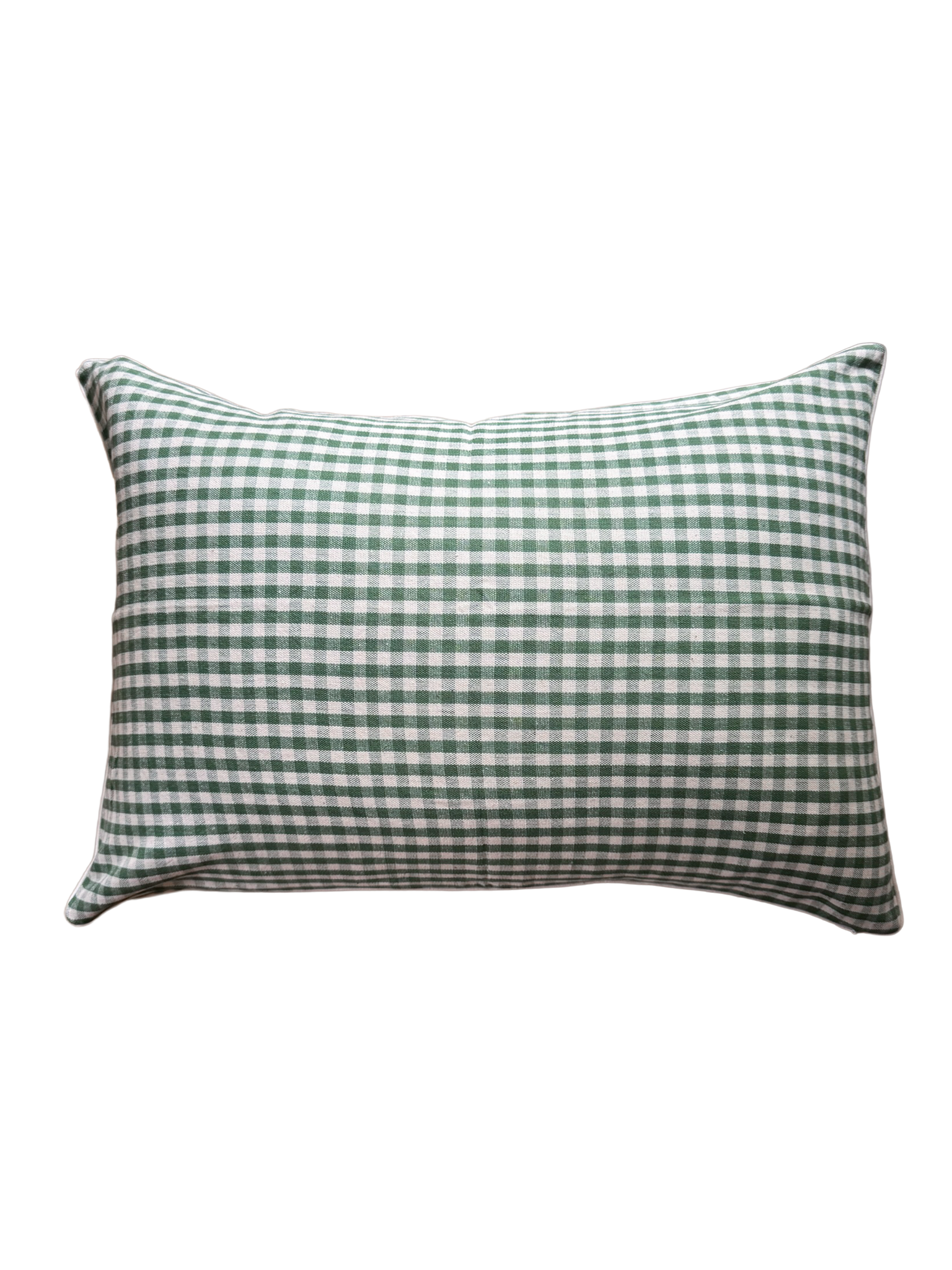 Olive Gingham Pillow Cover - Thumbnail 3
