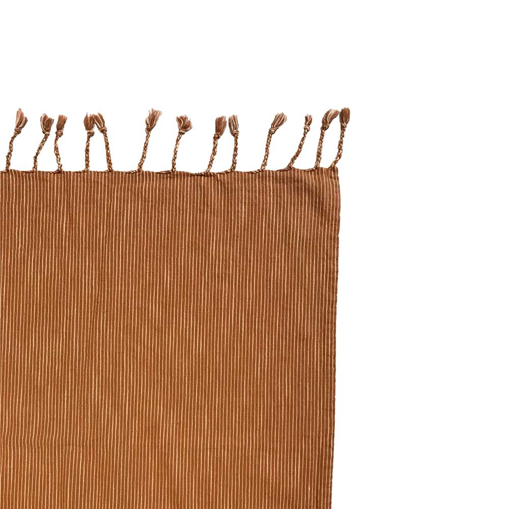 Gobi Stripe Bed Cover Caramel Offwhite By Oyoy 1