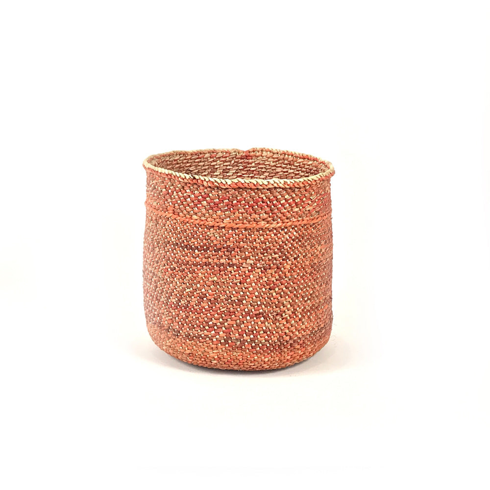 Extra small Iringa basket from Tanzania, auburn color