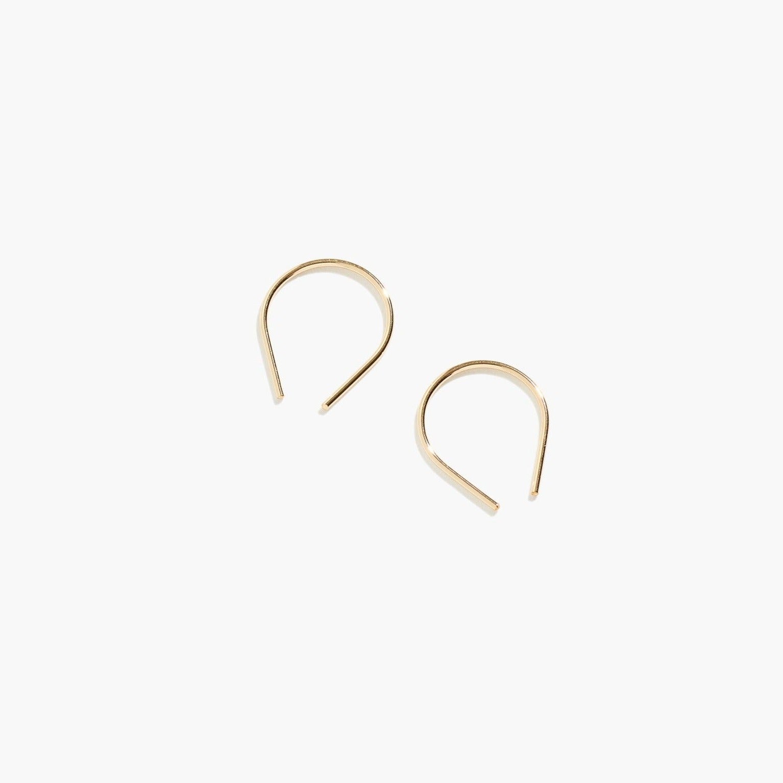 Open Hoop Arc Earrings | Dainty Threader Earrings | Arch Earrings | U Earrings | 14k Gold Filled | Staple Earrings | Bridesmaid Gift | Sheena Marshall Jewelry | Denver | Colorado