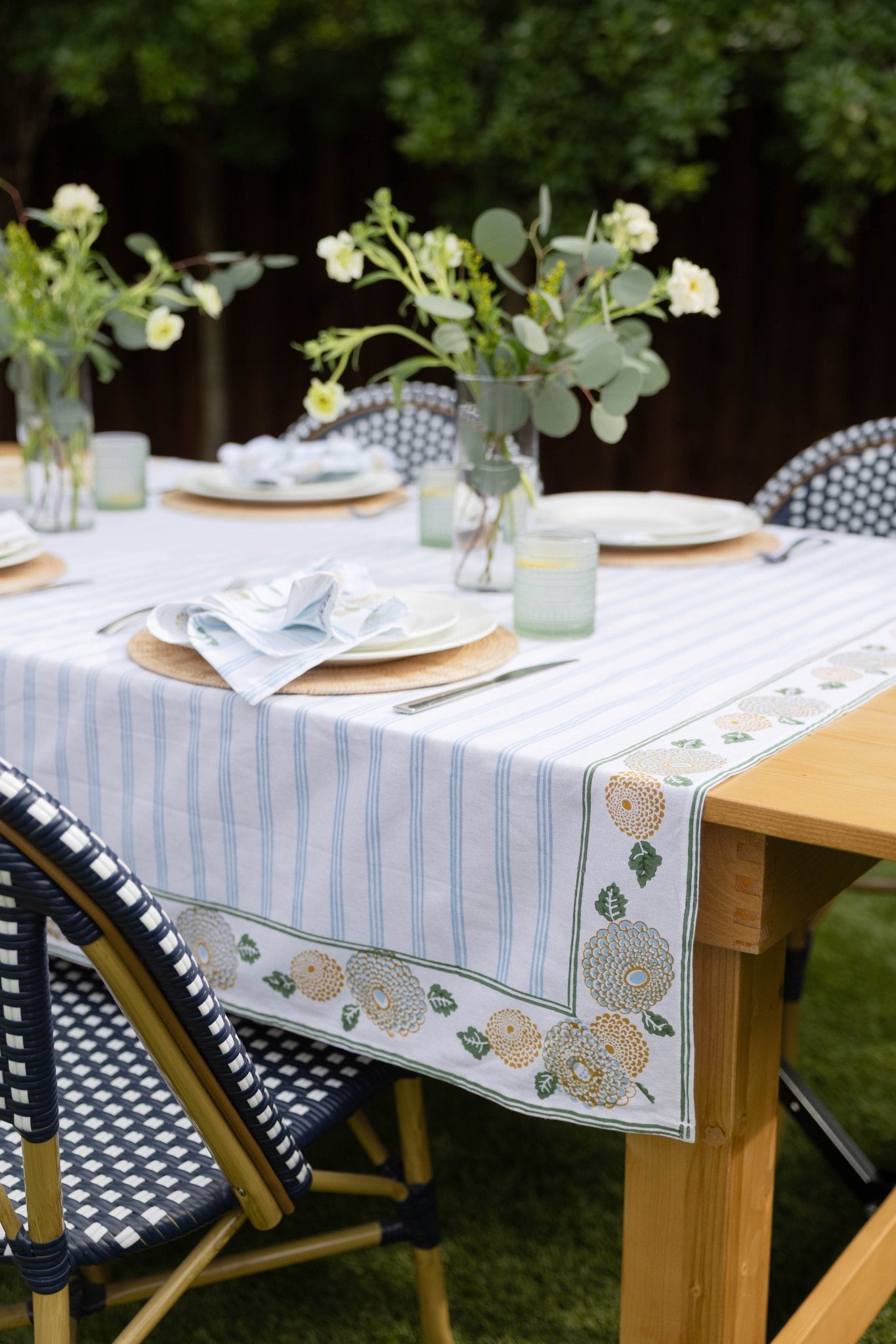 Table Throw - Marigold - Uniform Blue - The Mended Company