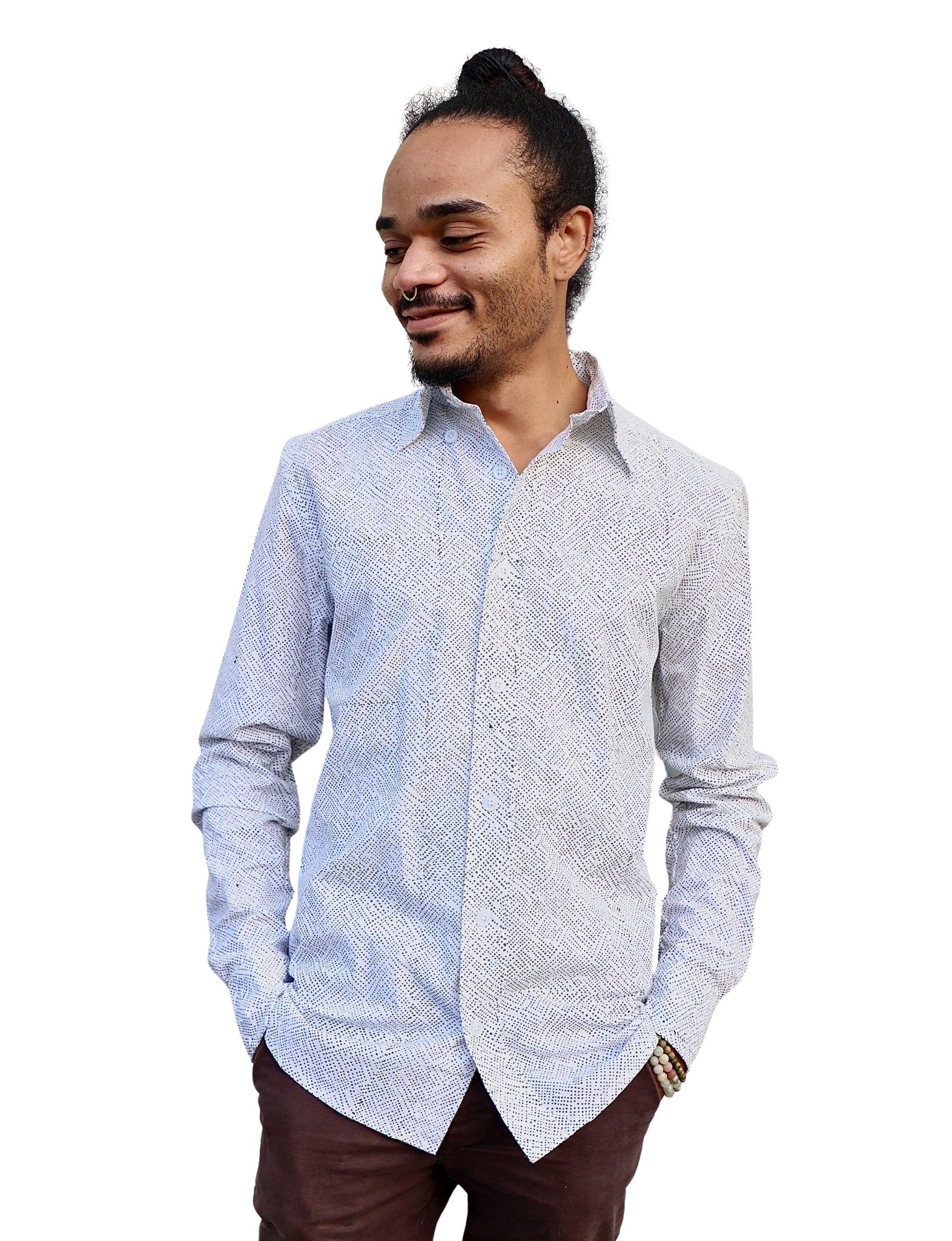 Avery Organic Cotton Men's Button Down Shirt - Passion Lilie