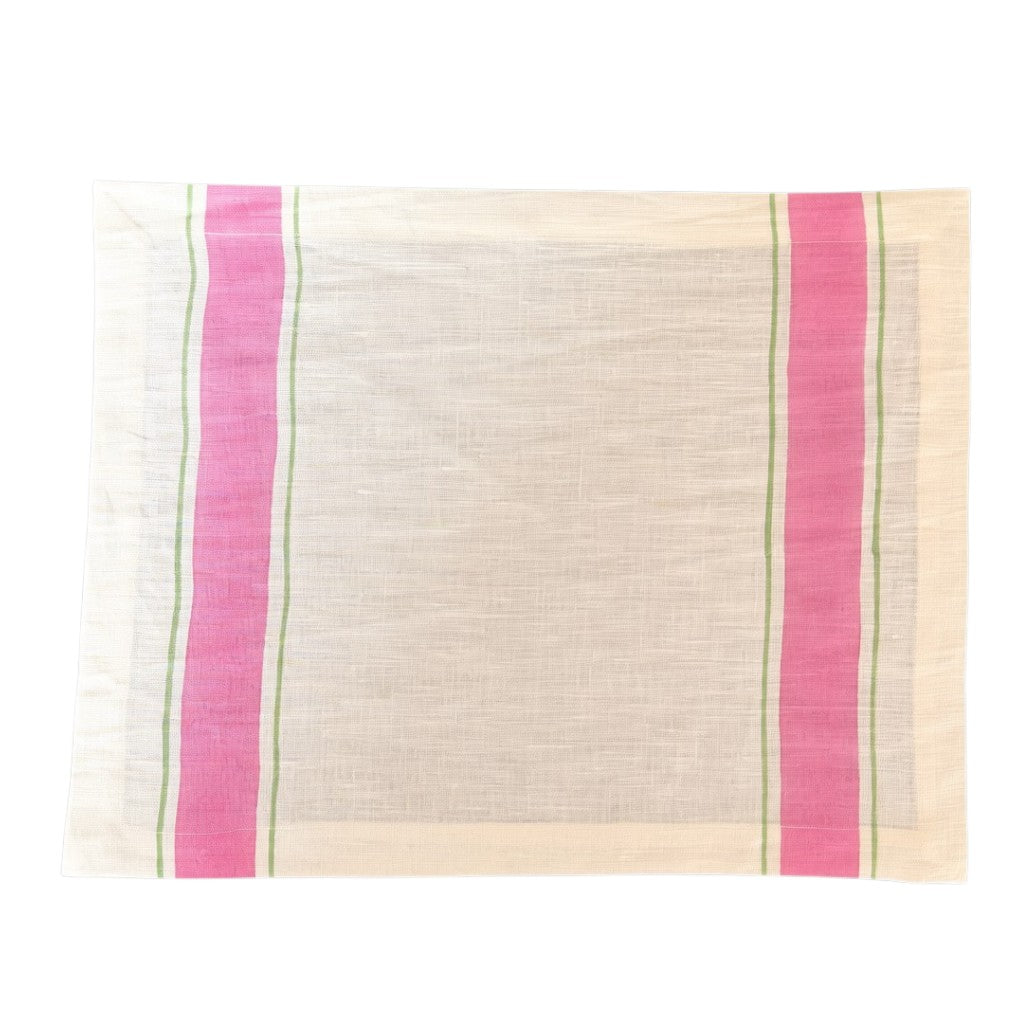 Leher Linen Placemats - Pink (Set of 2)