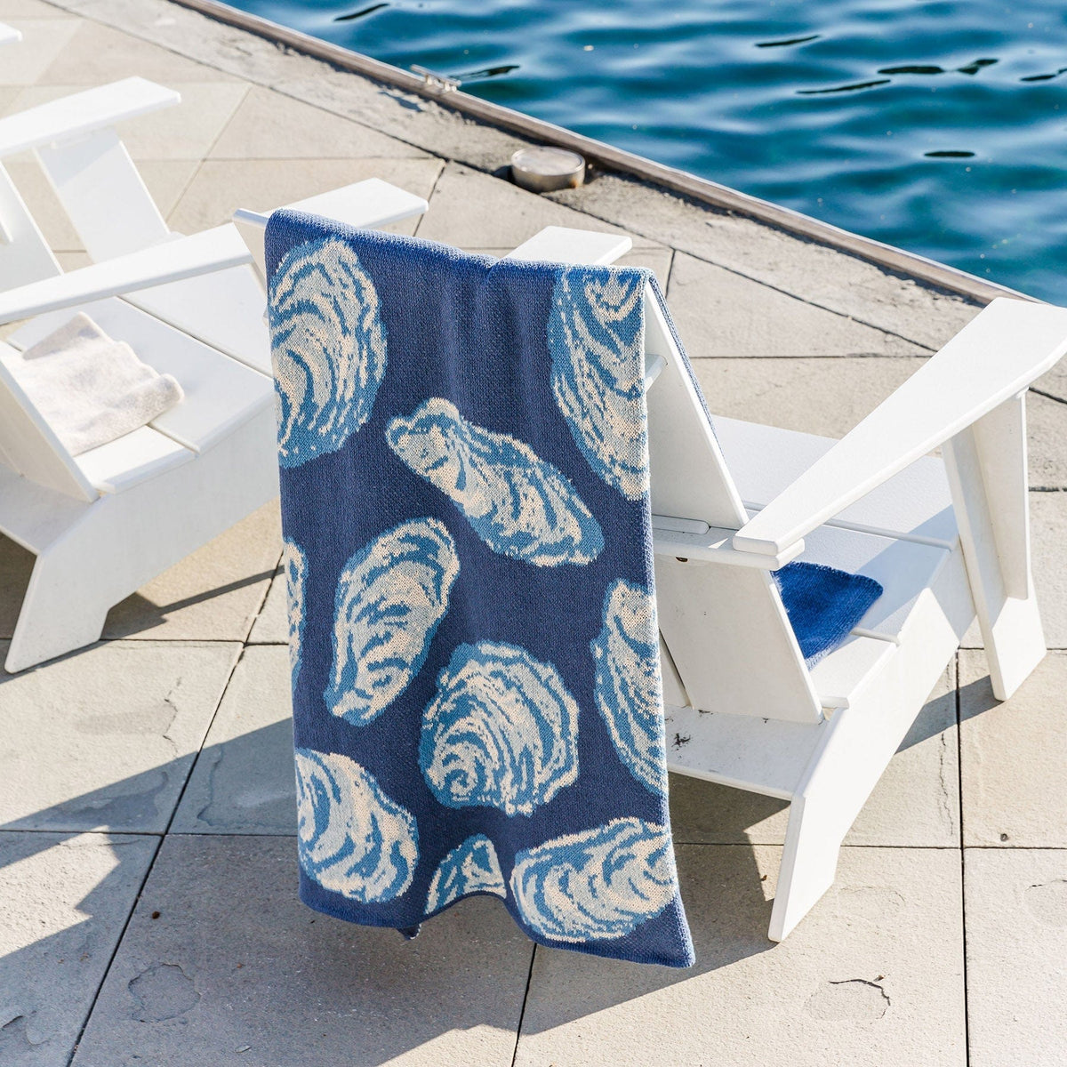 in2green Eco Throw Cotton Sustainable Knit Throw Blanket | Coastal - Oyster