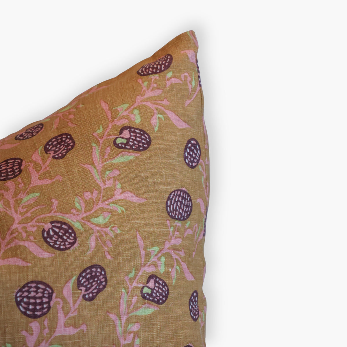 Rasa - Pure Linen Throw Pillow Cover - Biscuit Brown