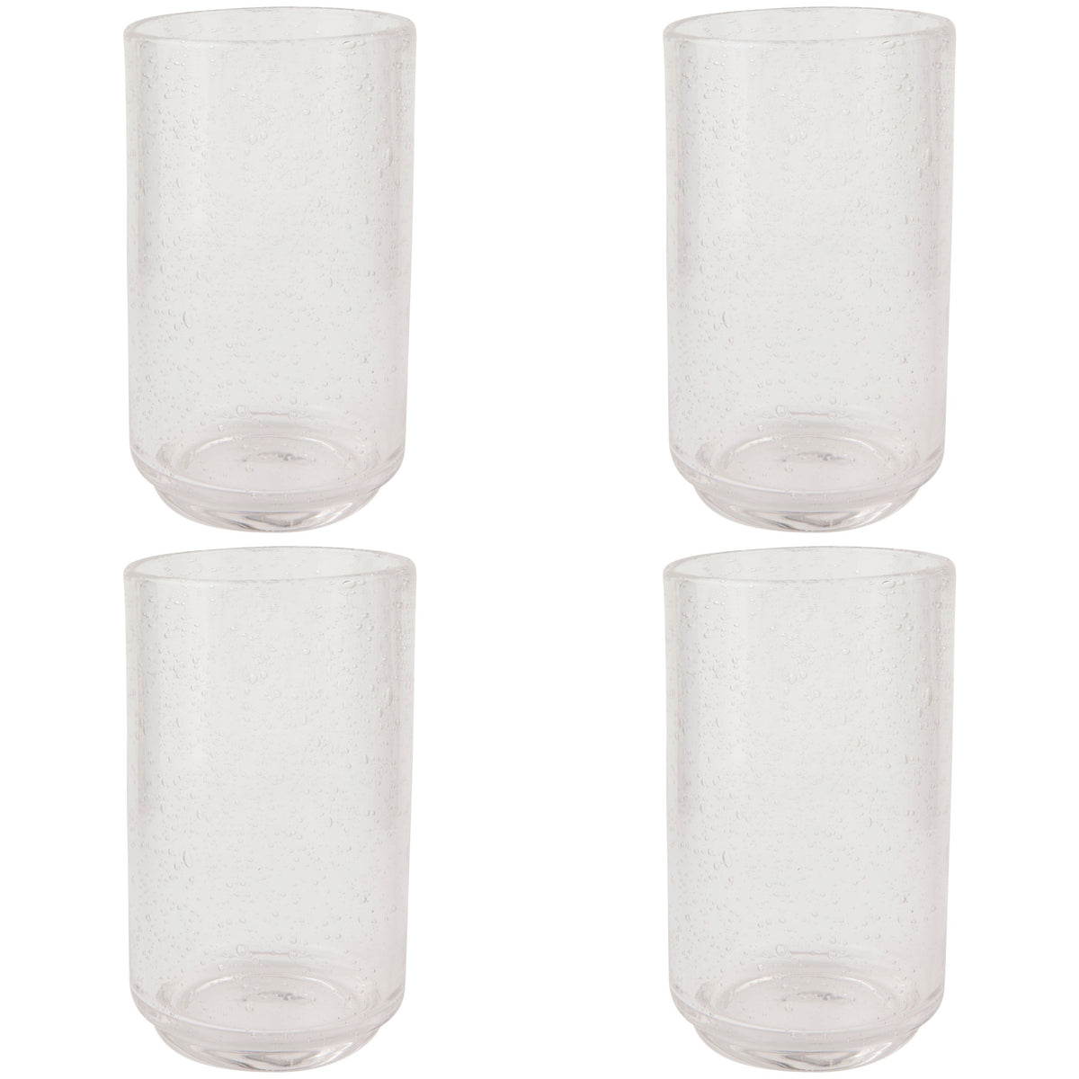 Set of 4 Tumbler 17oz Bubbled Clear