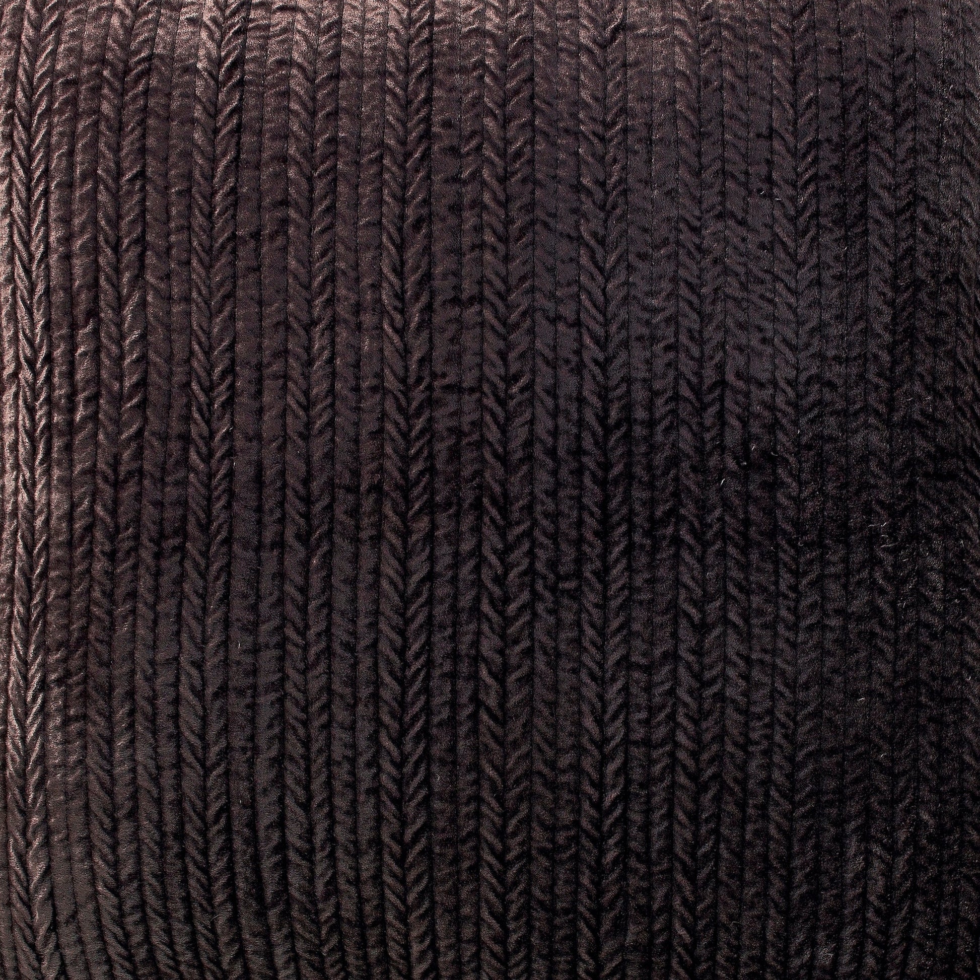 SS-153-2026-LOT1_2|Close-up of sophisticated dark grey velvet coverlet, showcasing intricate braided channel quilting and a luxurious textured feel.