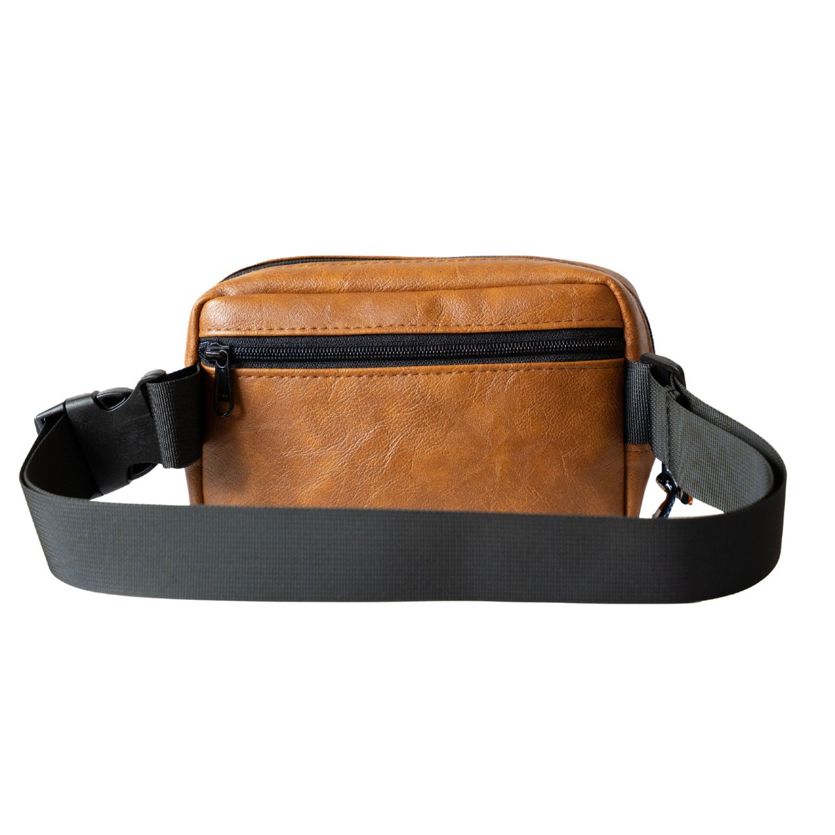 Vegan Leather Crossbody Belt Bag Ecodunia #color_brown