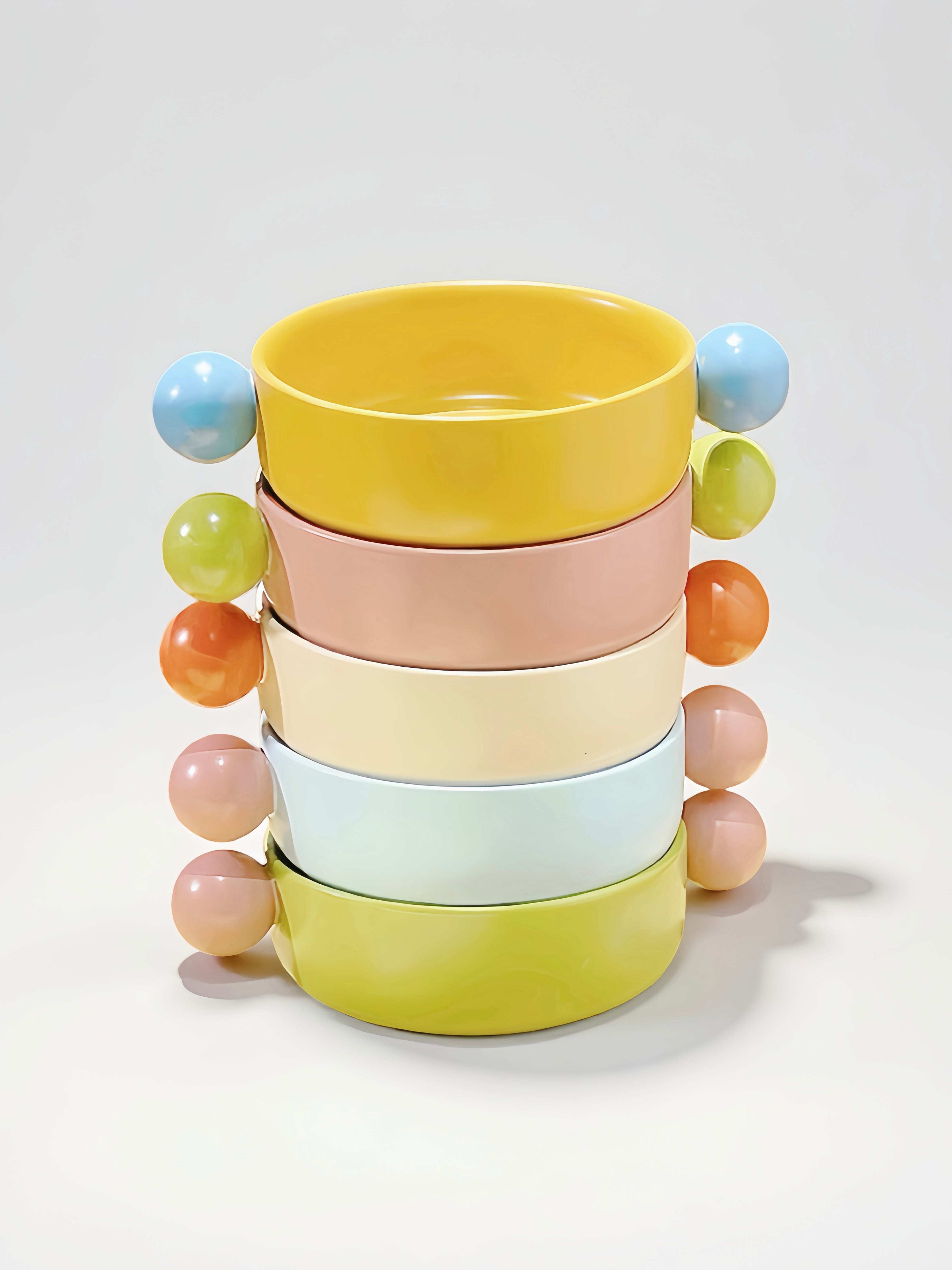 Small Gelato Serving Bowl - Cute Dopamine Whimsical Ceramic Dinnerware