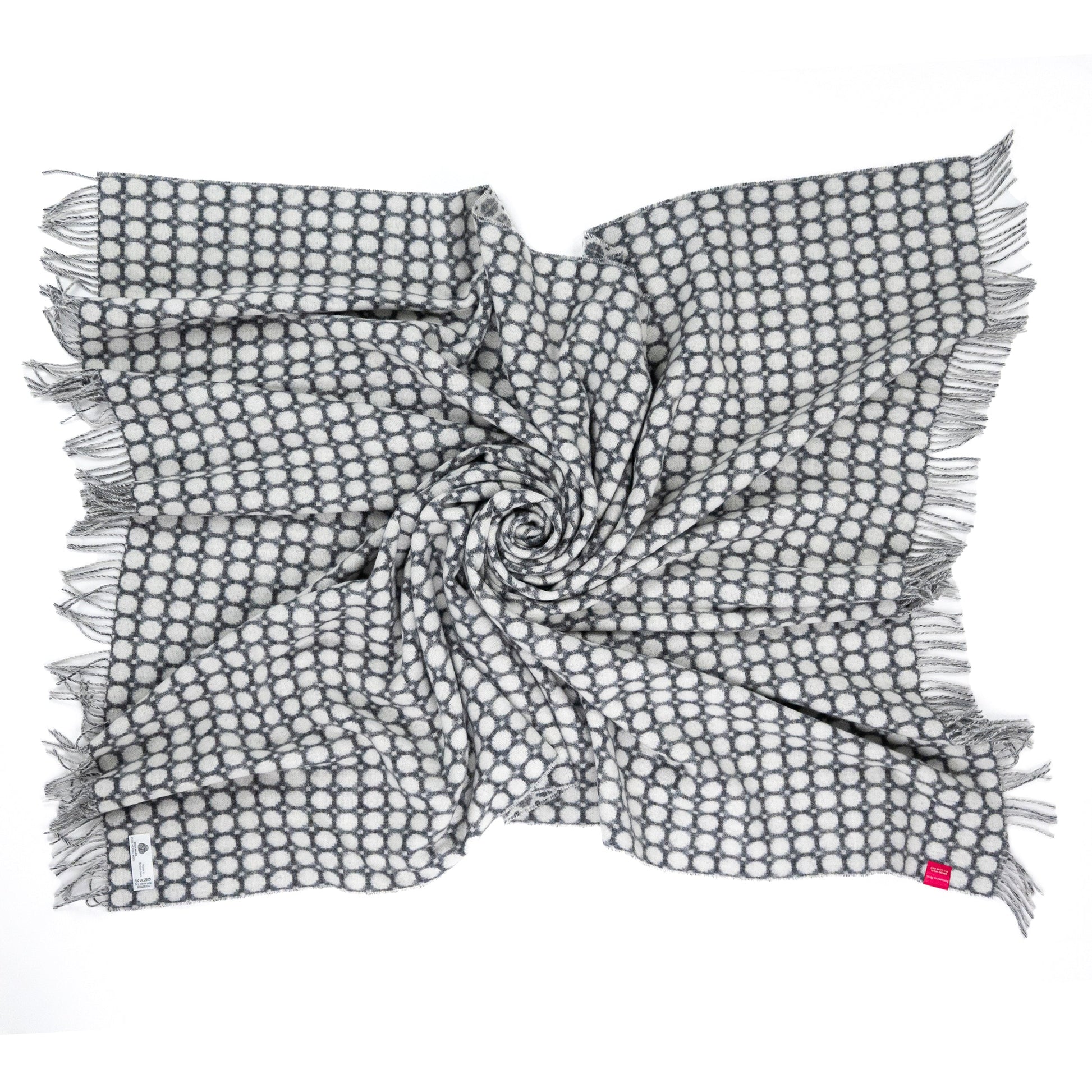 Southampton Home Merino Wool Medallion (Grey)-Throws and Blankets-[bar code]-Prince of Scots