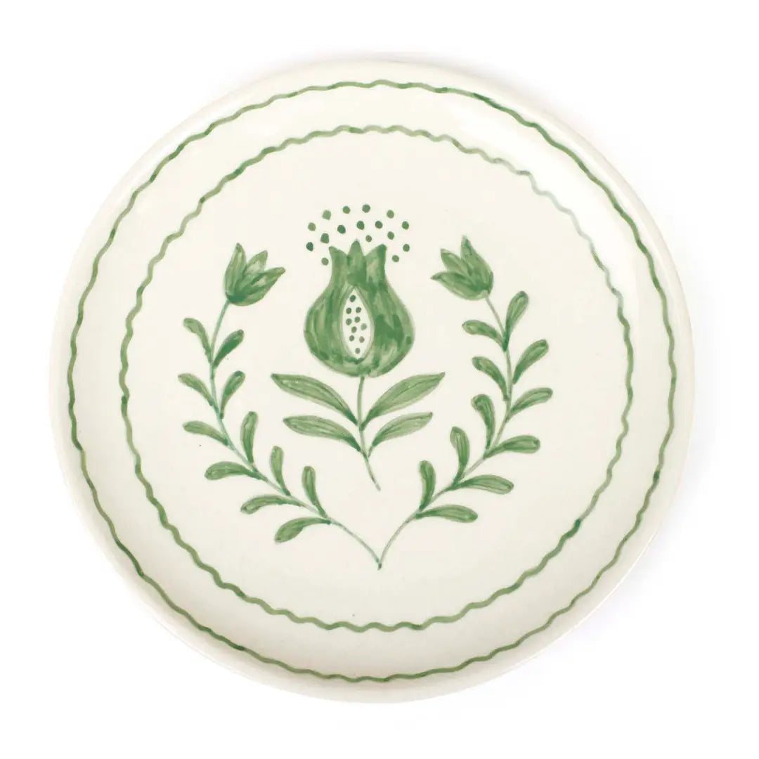 S/2 Green Anaar Snack Plate