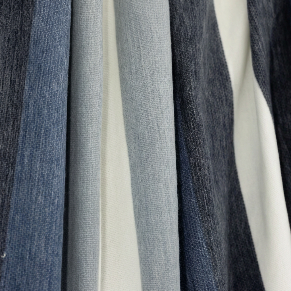 Denim Blues, Black & Cream handwoven alpaca throw blanket, Nawi Collection, made in Ecuador
