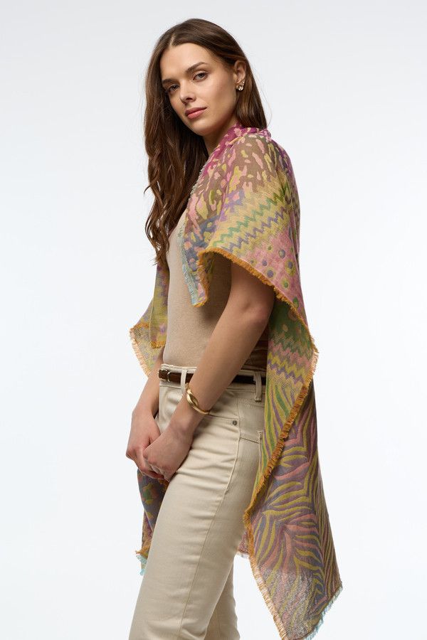 Mixed Animal Print Scarf - Multi