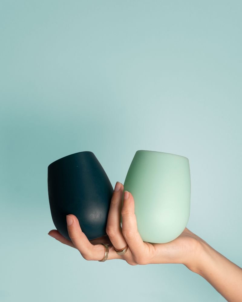 mist + ink | fegg | silicone unbreakable glasses - porter green | style + sustainability