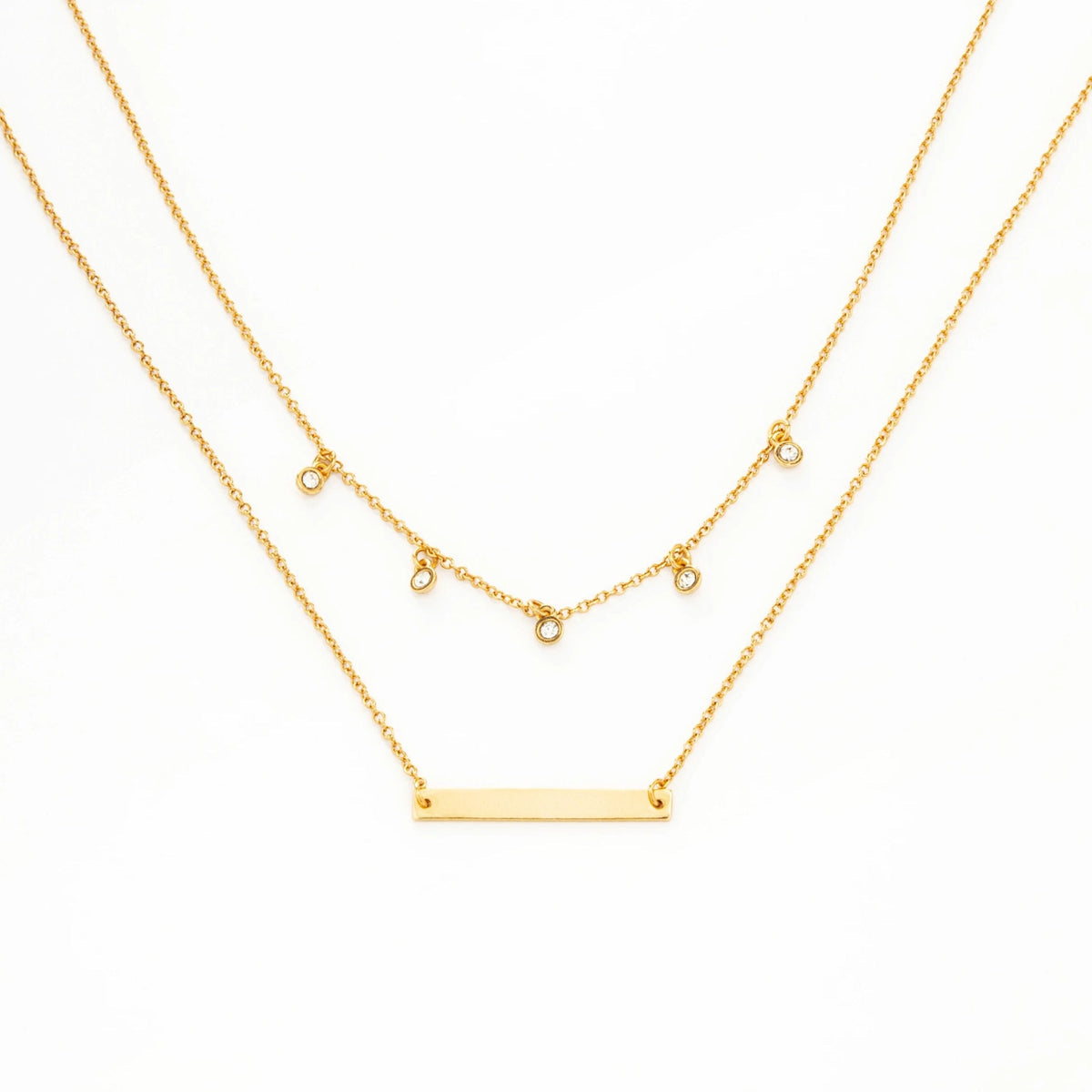 Layered Gem Necklace