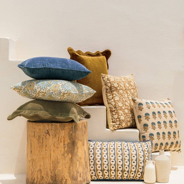 Bloom Blockprint Pillow Cover - Thumbnail 3