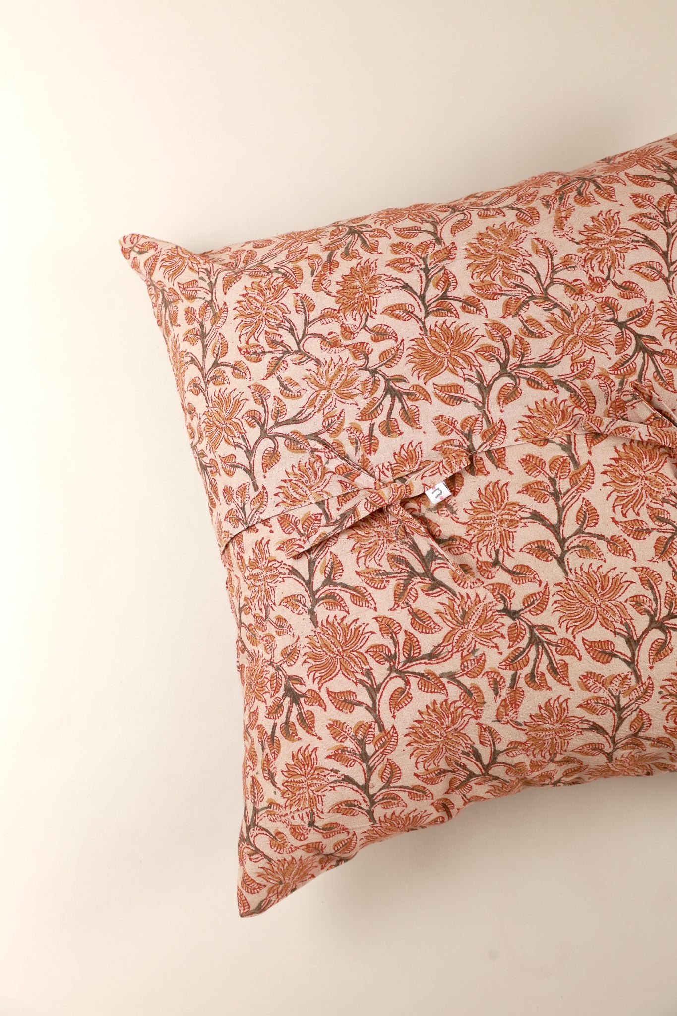 Autumn Grove Kalamkari Handcrafted Pillow - Thumbnail 2