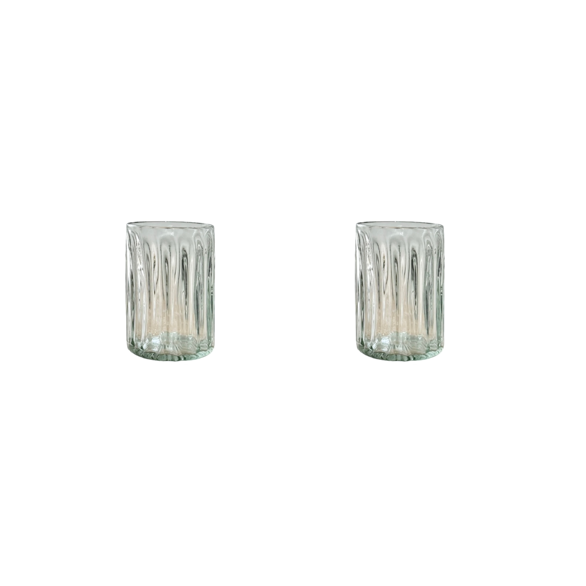 Handblown Fluted Tumbler, Set of 2