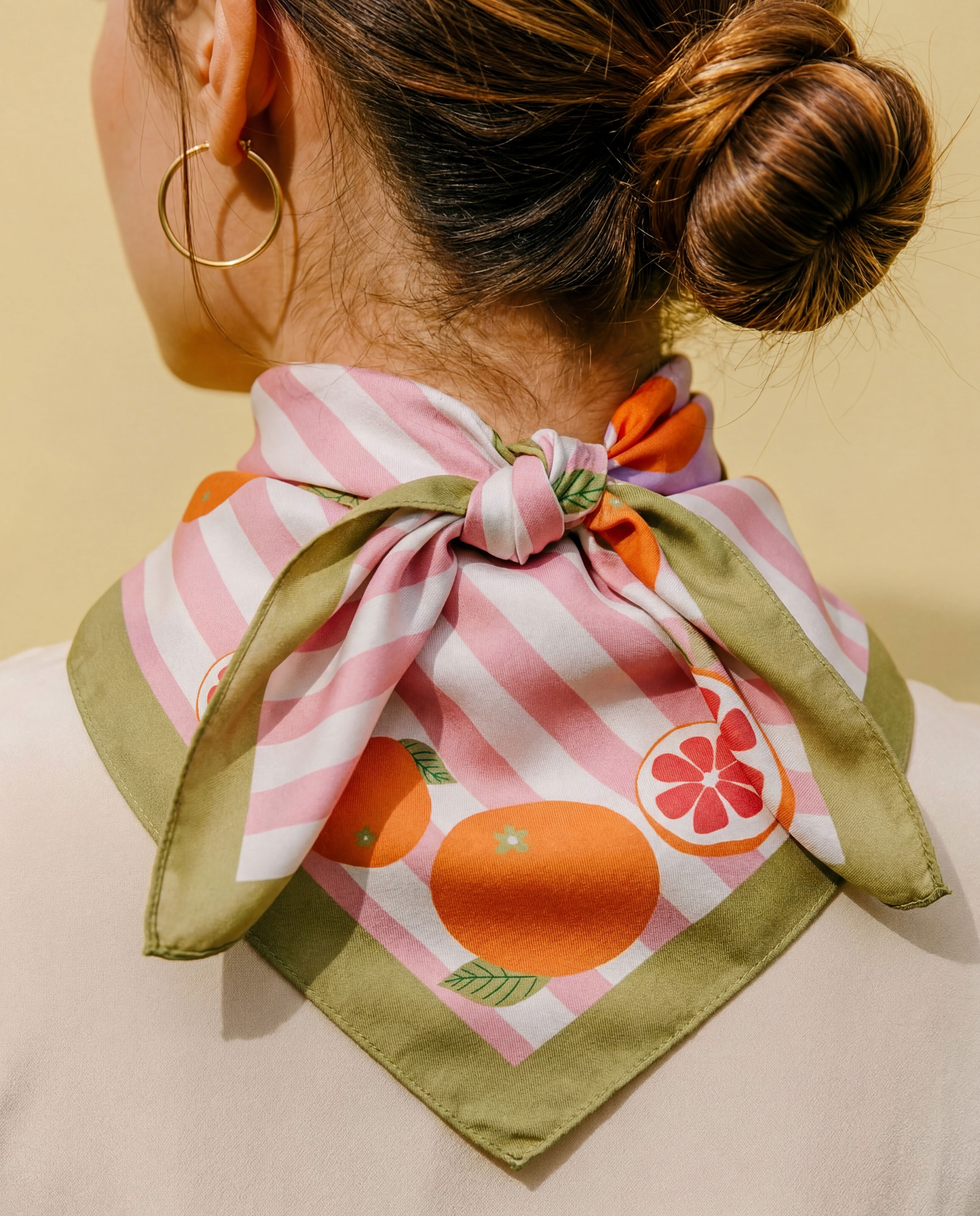 California Pomelo Cotton Silk Bandana