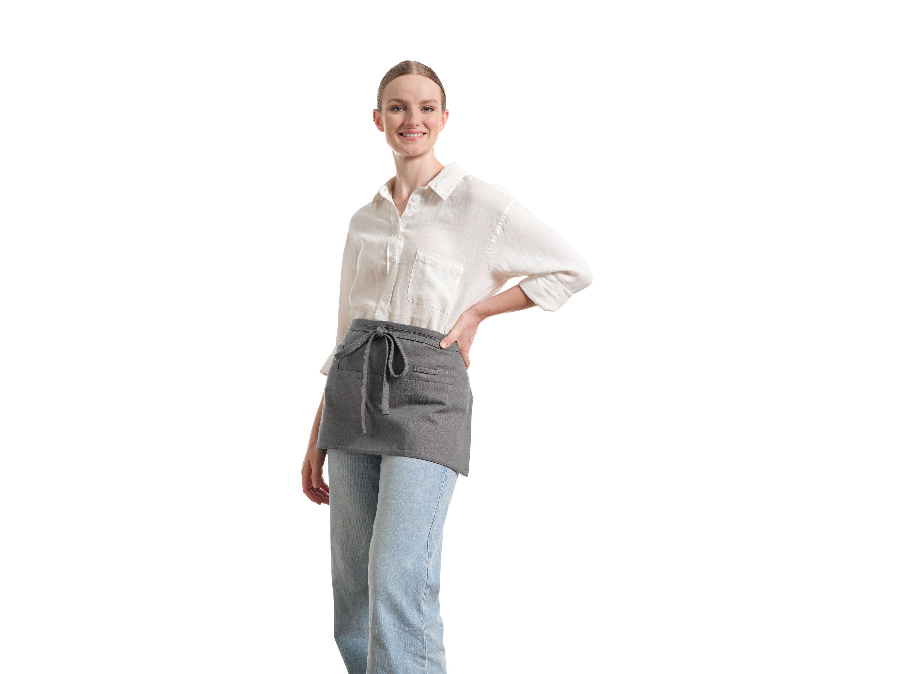 Waist Apron for Women and Men - Short Apron With 3 Pockets