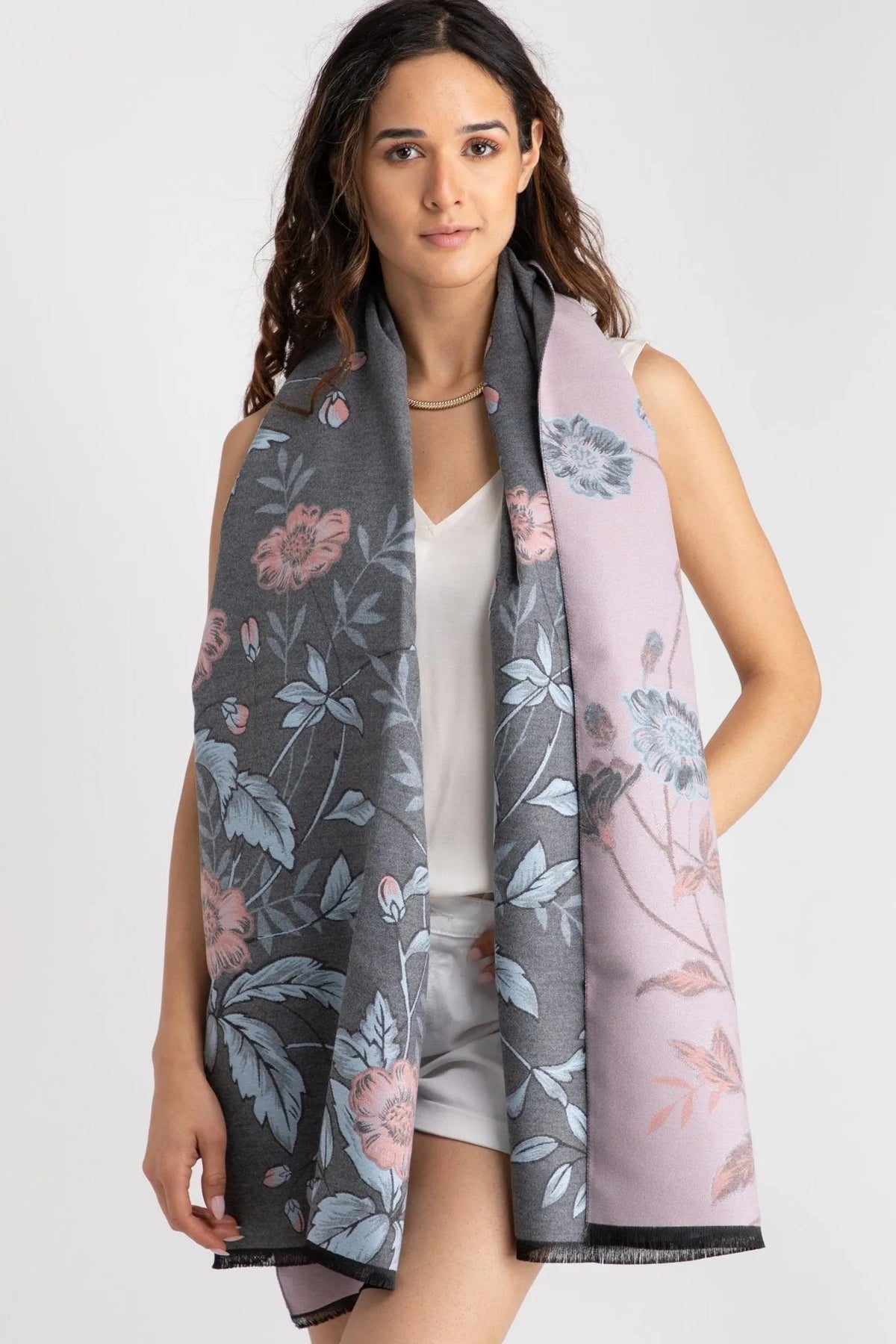 Reversible Garden Scarf - Lavendar Blush